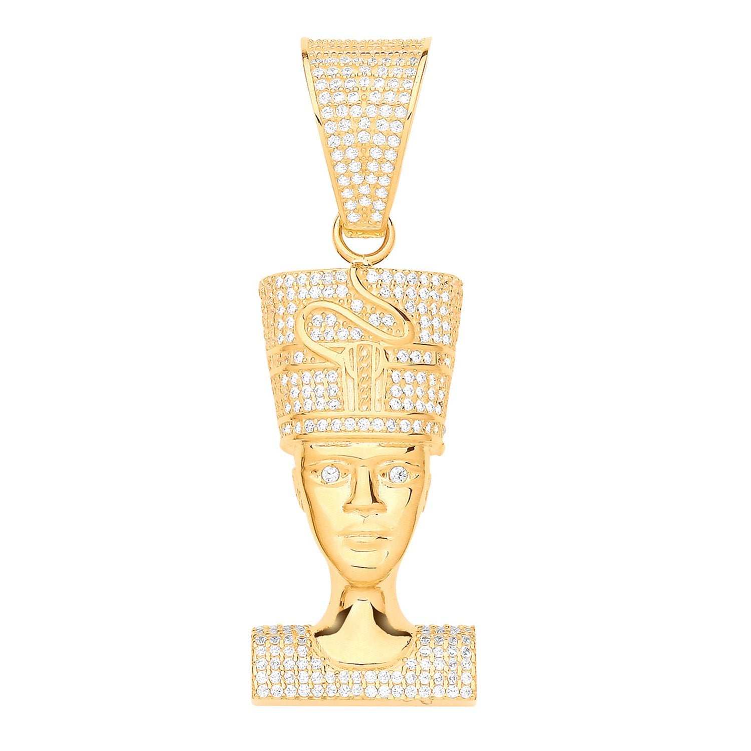 Y/G CZ Nefertiti Pendant