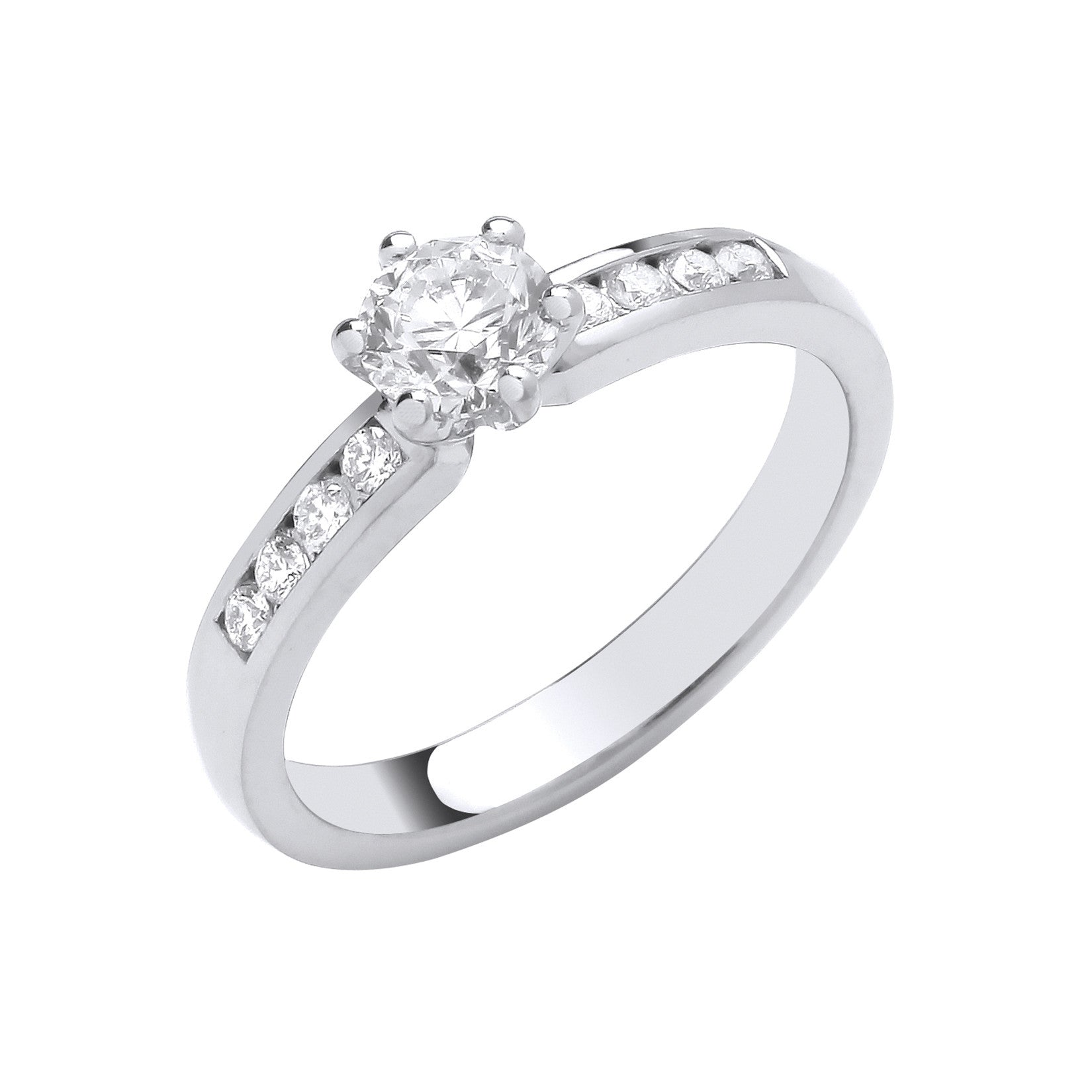 Platinum 0.70ctw Brilliant Cut Diamond Ring - Platinum