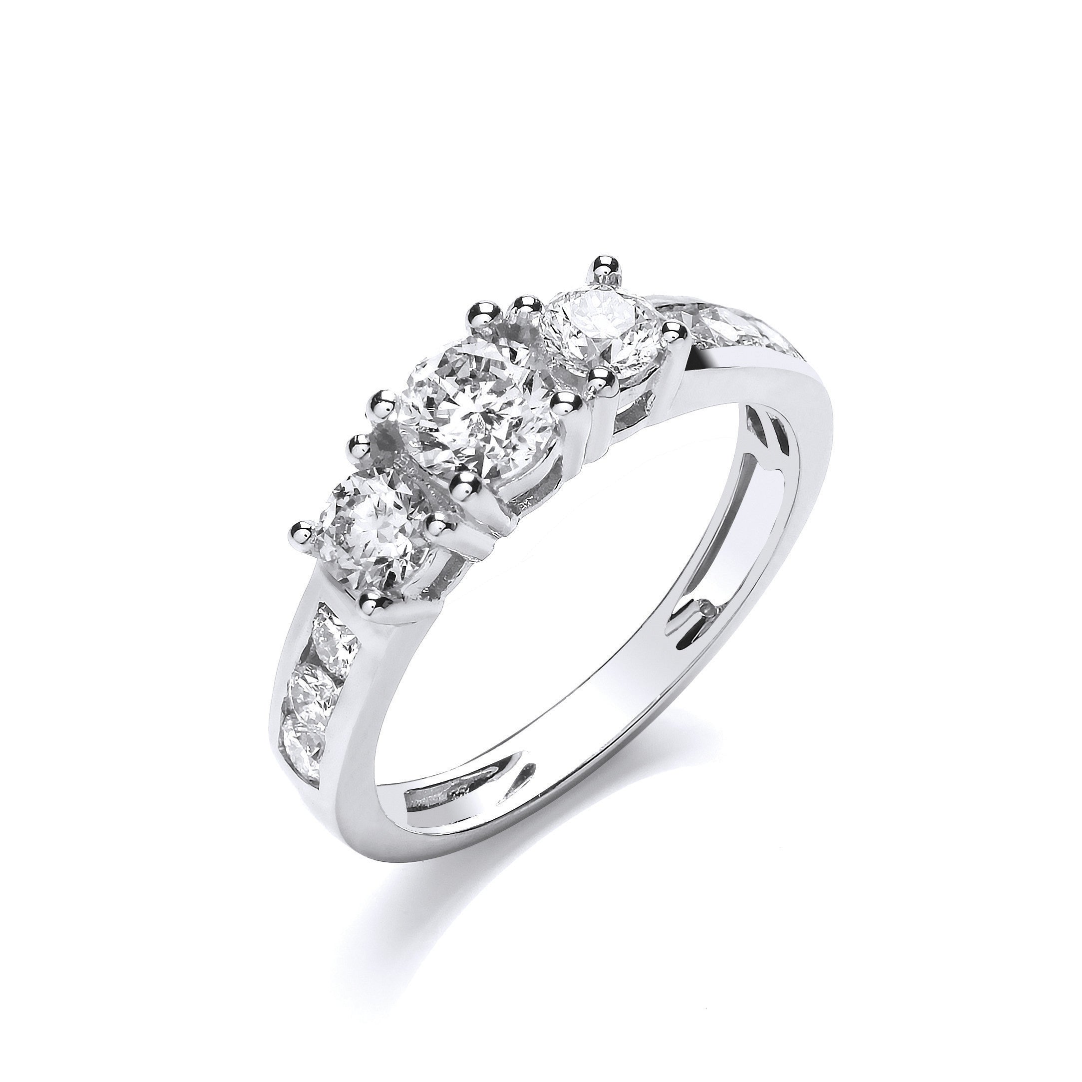 18ct White 1.00ct Diamond Ring - 18ct Gold