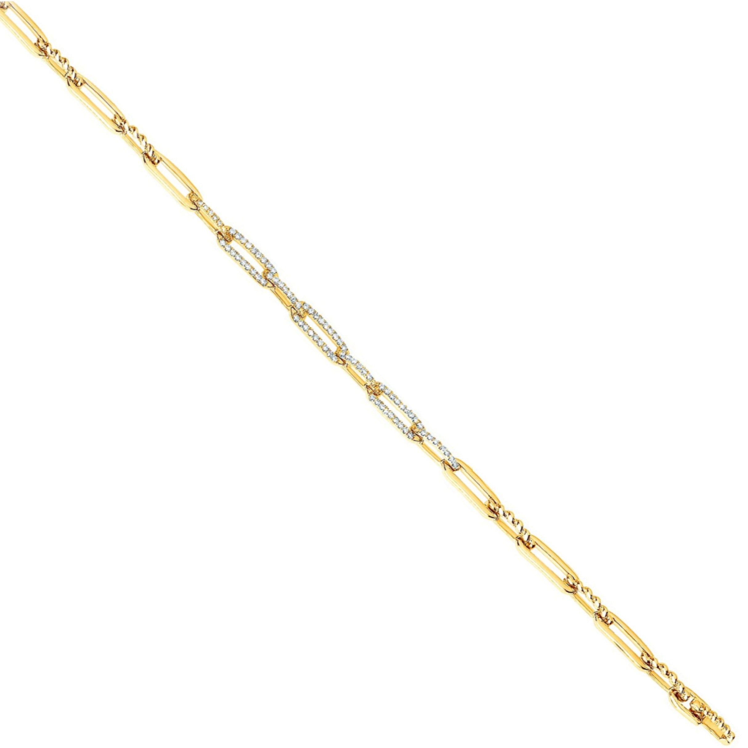 9ct Yellow gold 0.42ct Curb bracelet - 9ct Gold