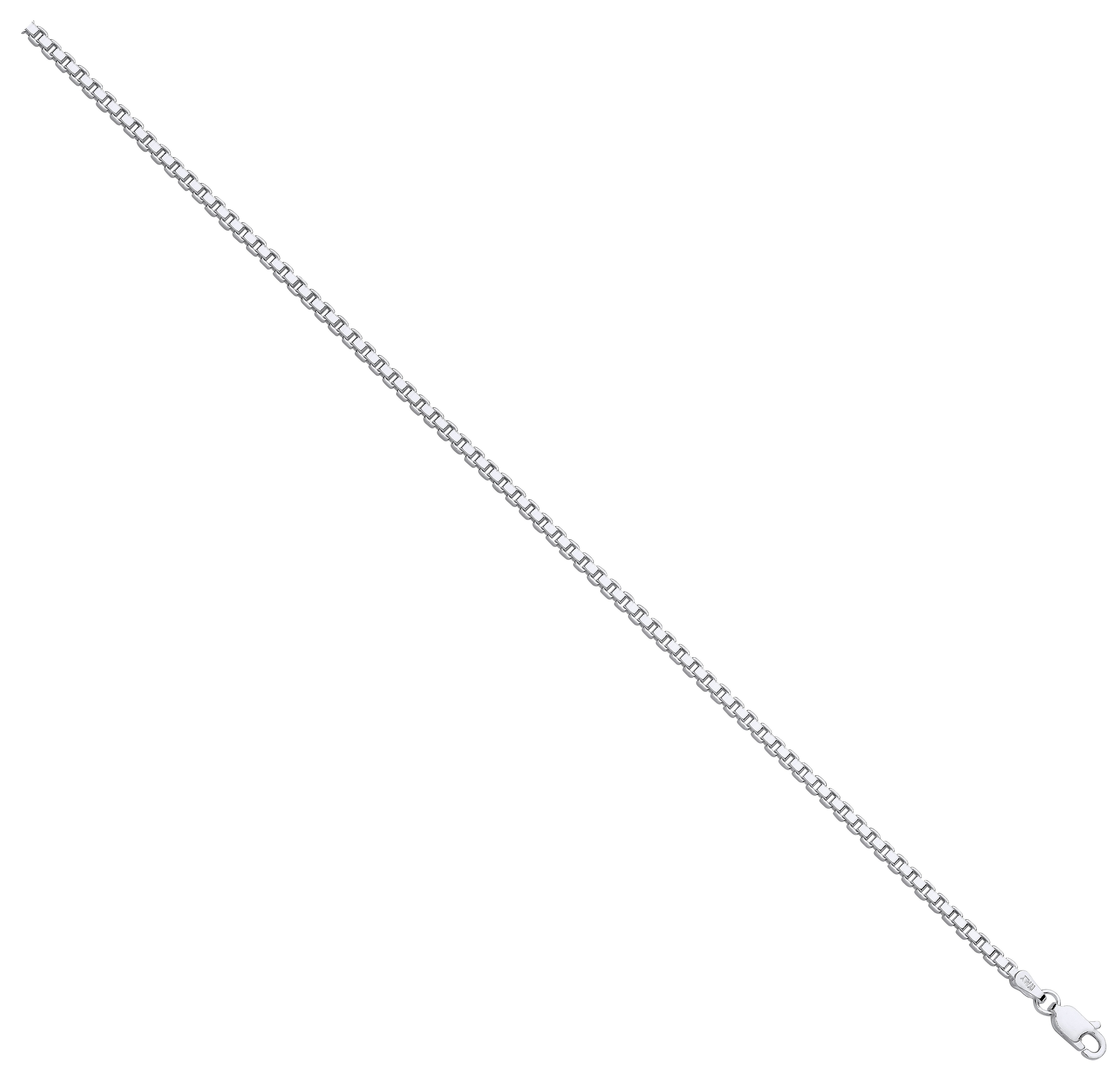 Silver 2.5mm Box Chain - Silver