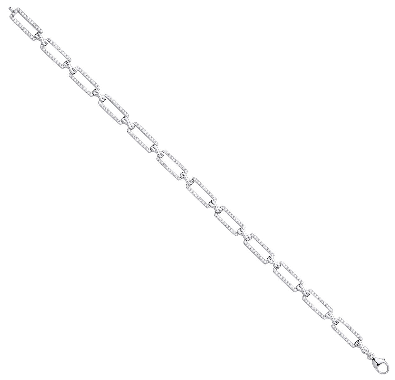 9ct White gold 1.13ct bracelet - 9ct Gold