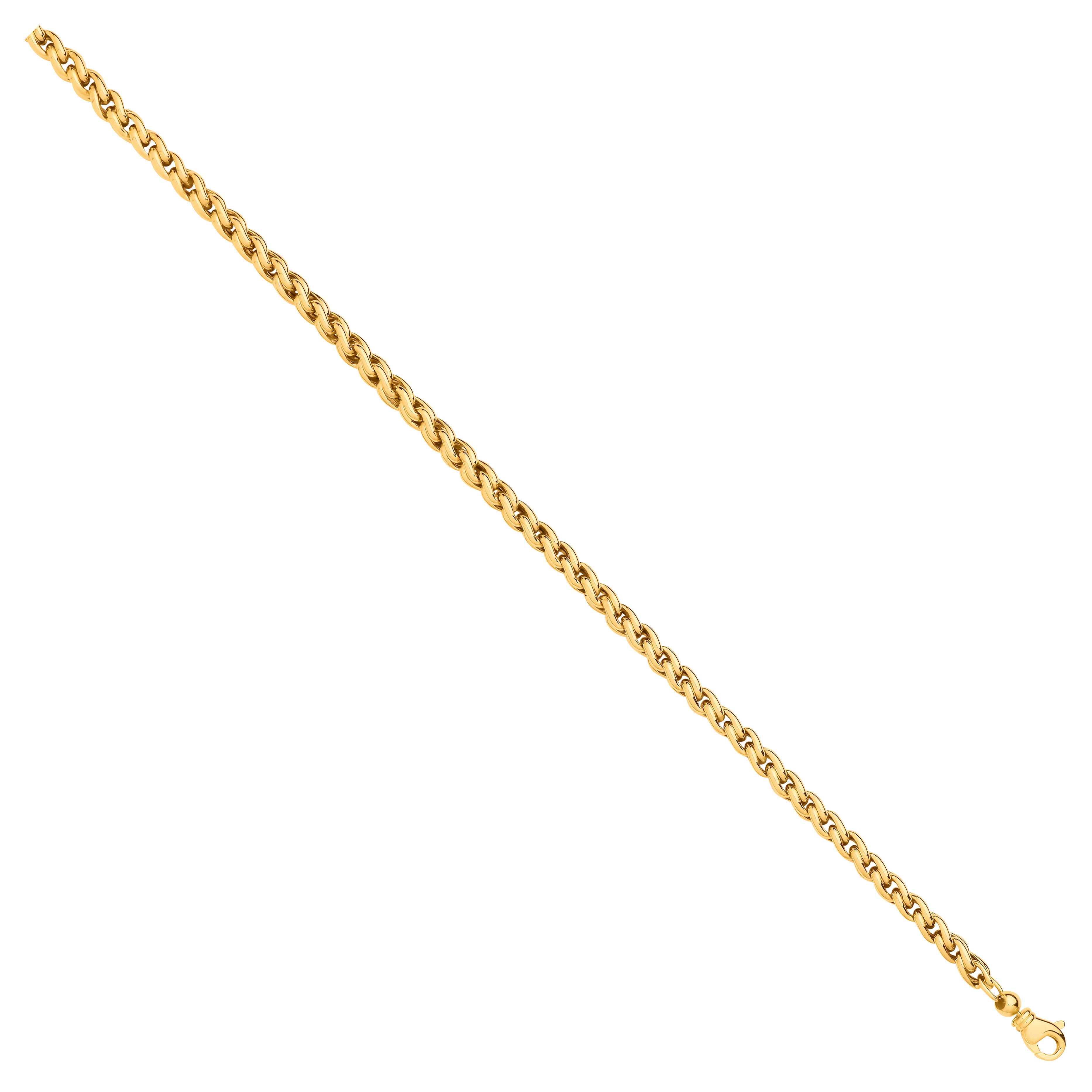 Yellow Gold 5.0mm Wheat Chains 18" Necklace/Ladies Bracelet - 9ct Gold