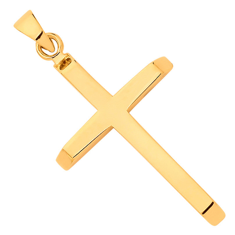 Yellow Gold Plain Small Cross - 9ct Gold