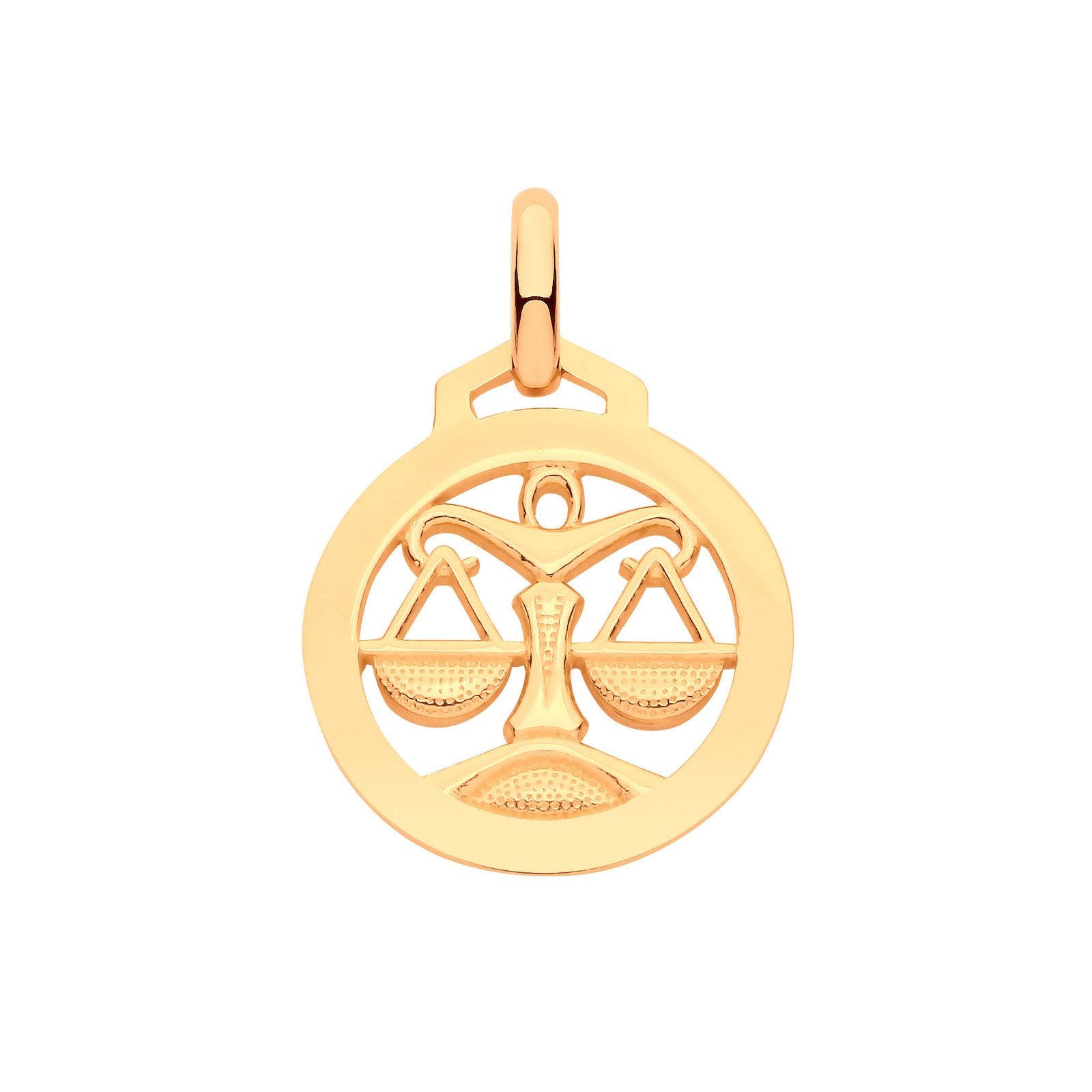 Y/G Round Zodiac Pendant LIBRA