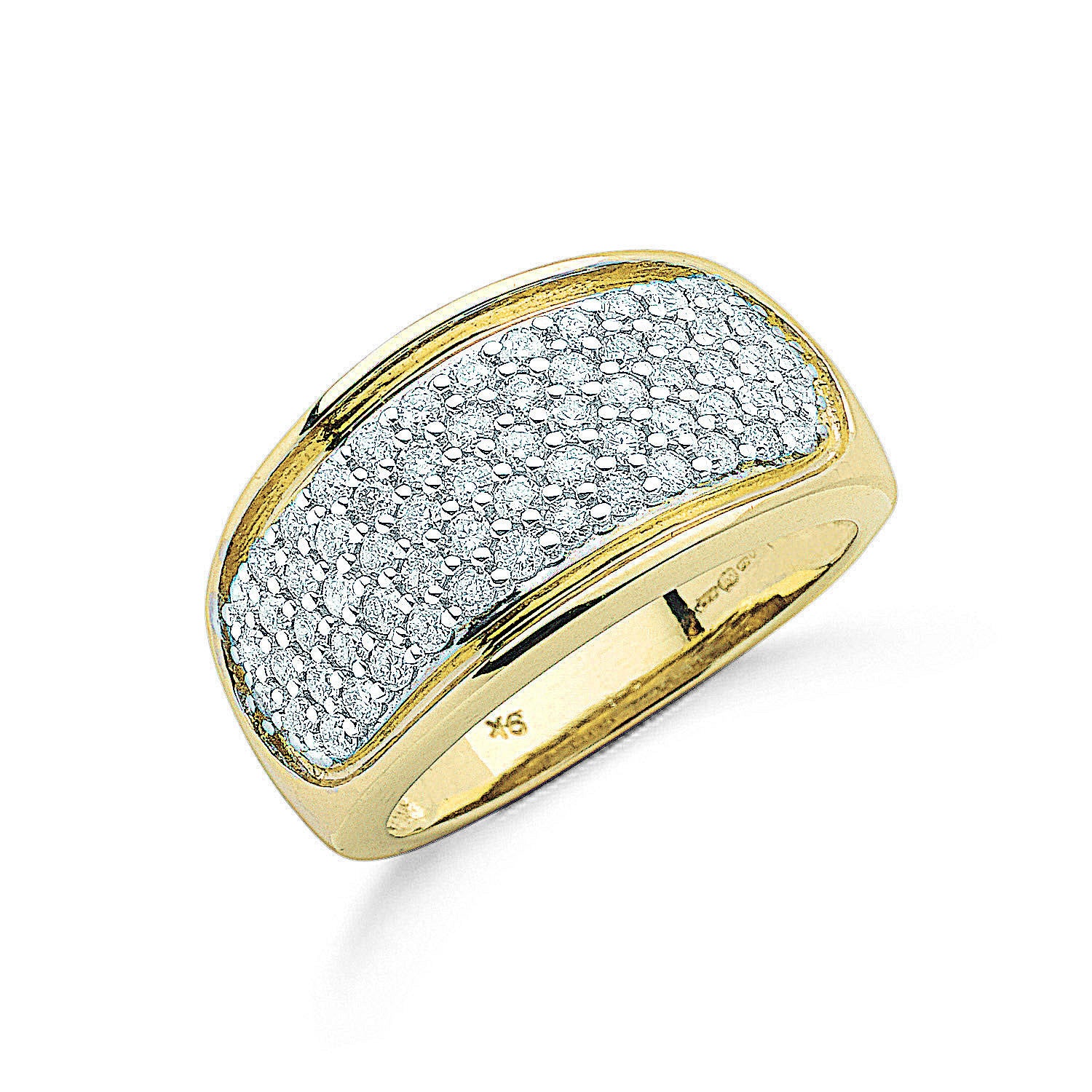 9ct Yellow Gold 1.00ctw Diamond Bombay Ring - 9ct Gold