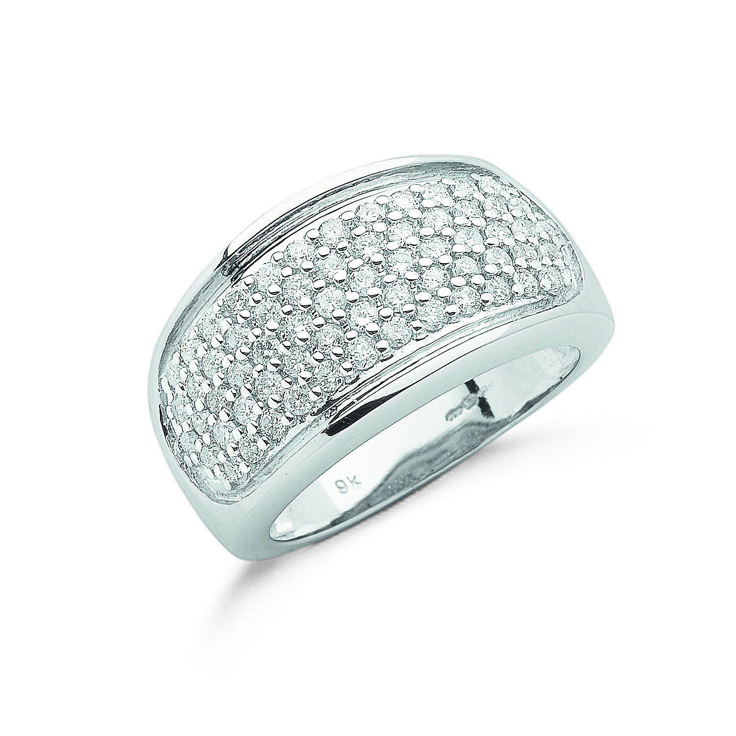 9ct White Gold 1.00ct Diamond Bombay Ring - 9ct Gold