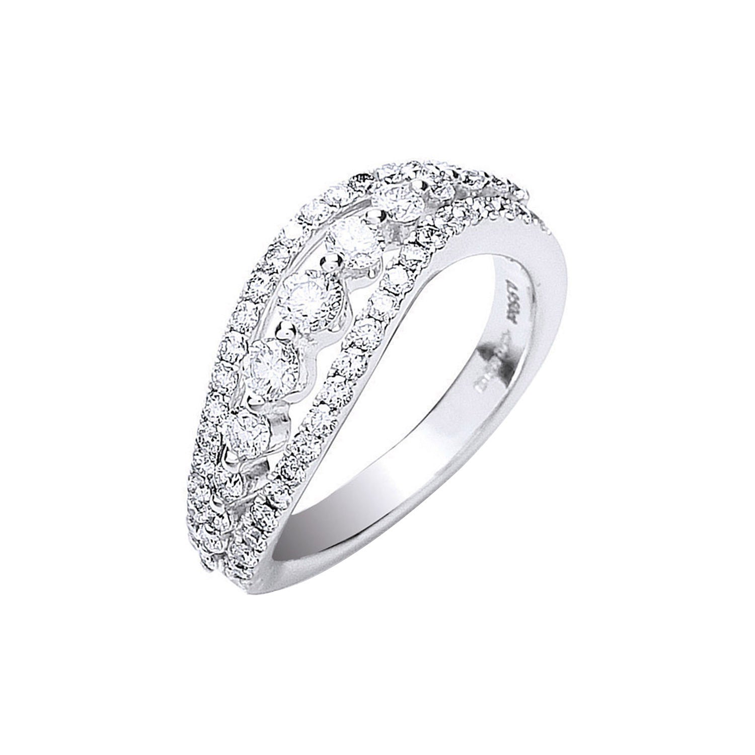 18ct White Gold 1.00ctw Fancy Diamond Ring - 18ct Gold