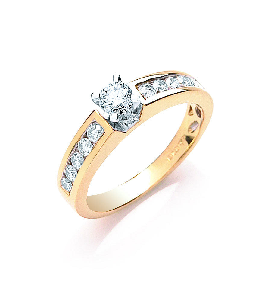 18ct Yellow Gold 0.50ctw Brilliant Cut Diamond Ring - 18ct Gold
