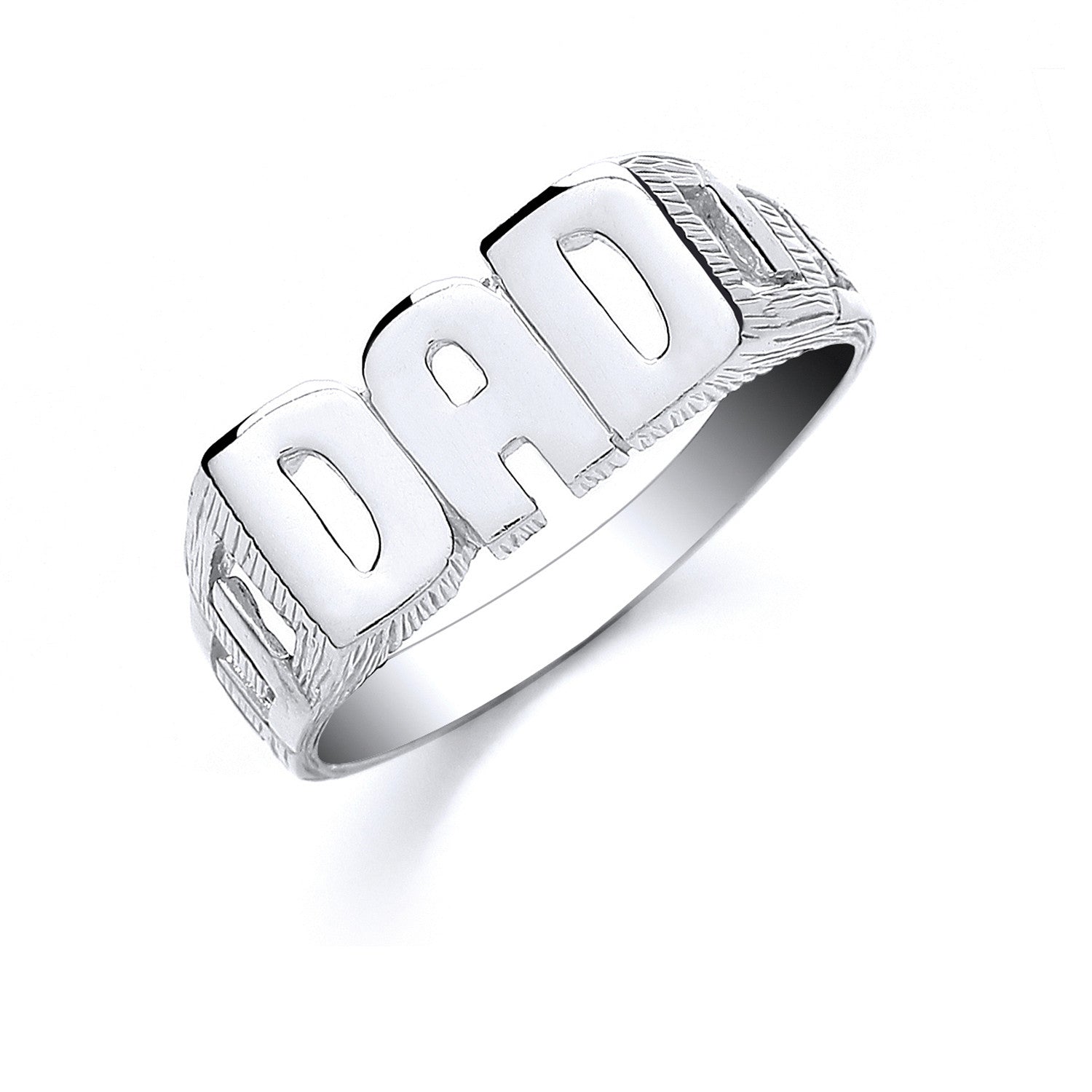 Silver DAD ID Ring - Silver