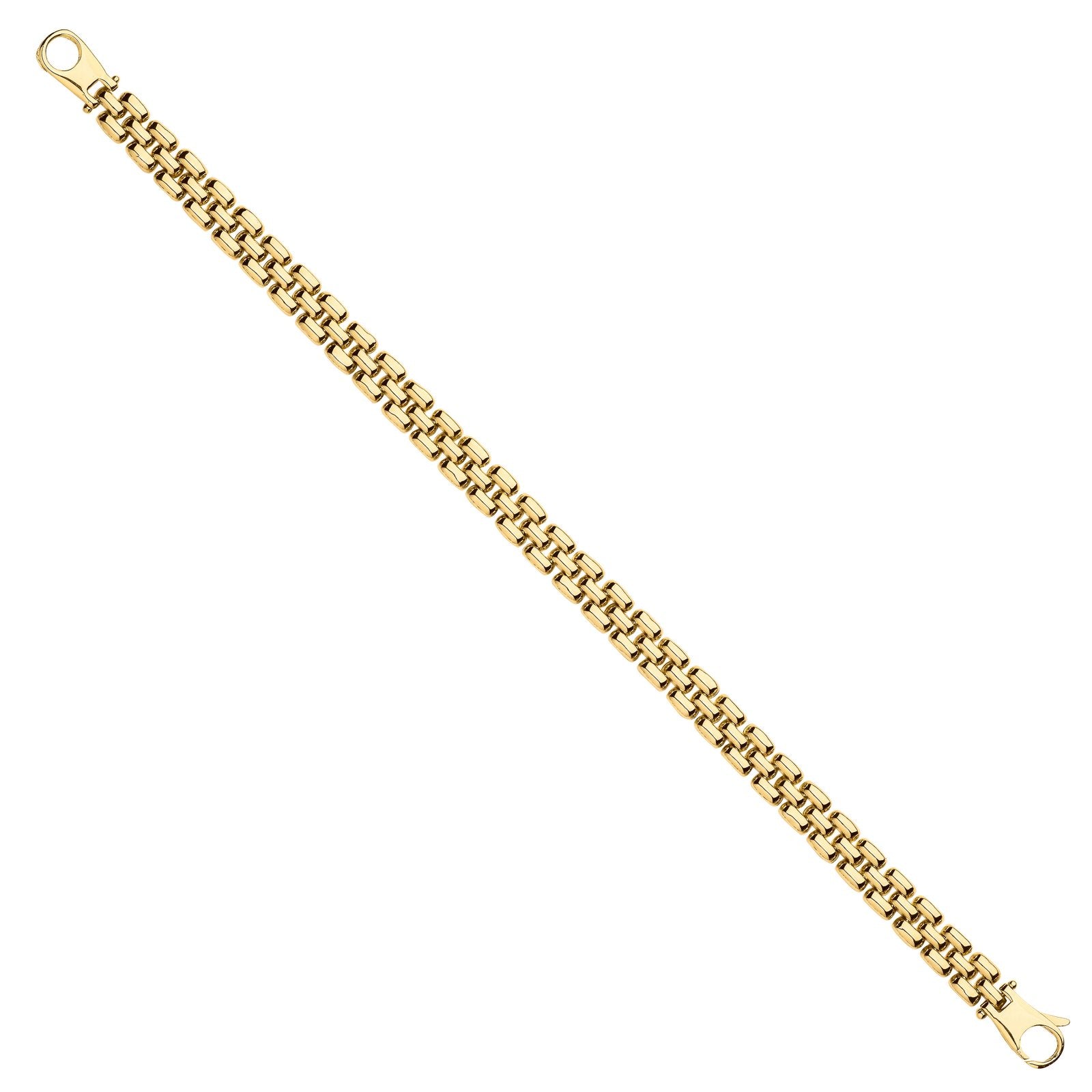 Y/G 6.4mm Panther Link Ladies Bracelet