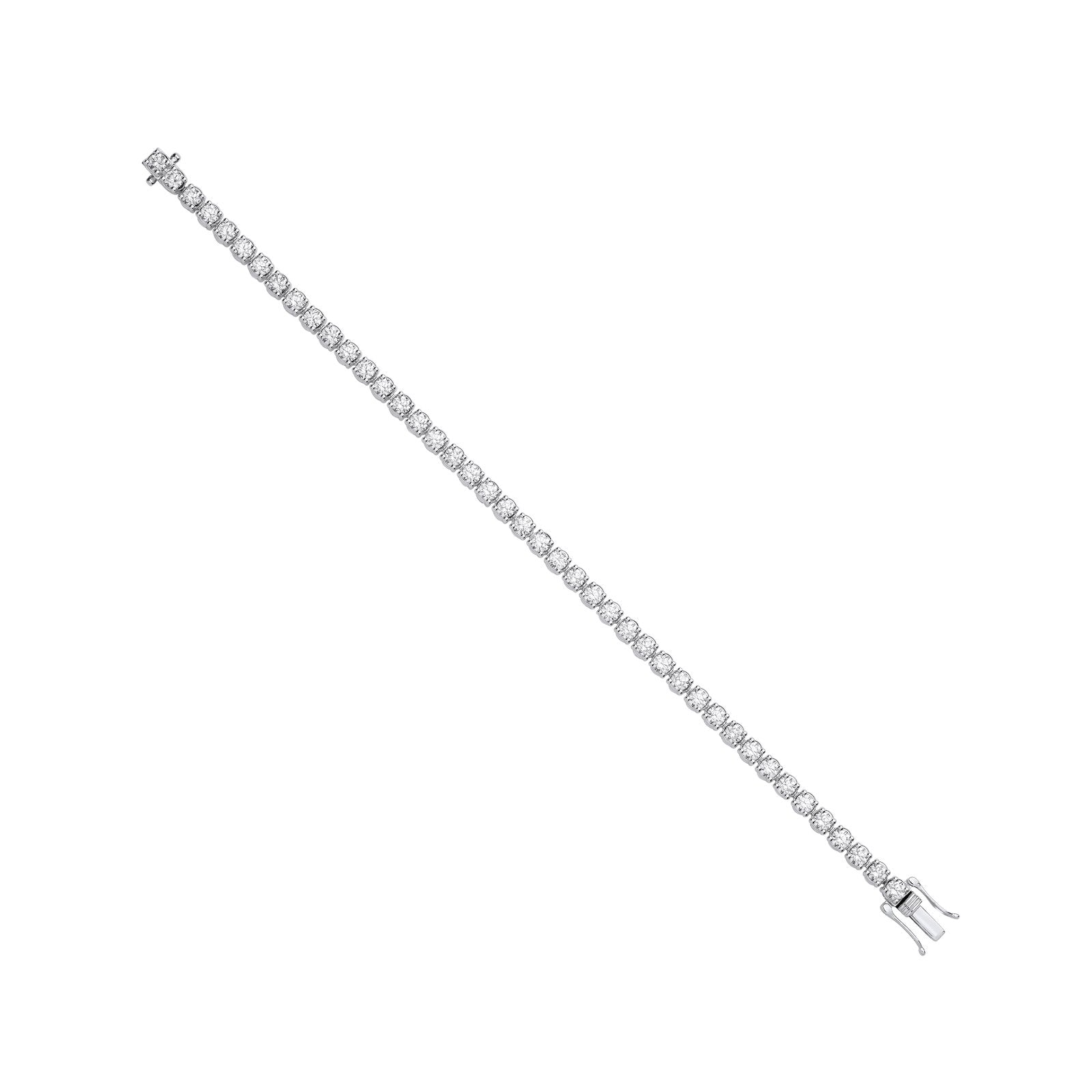 9ct White Gold 10.00ctw LAB GROWN Diamond Tennis Bracelet IGI Certified