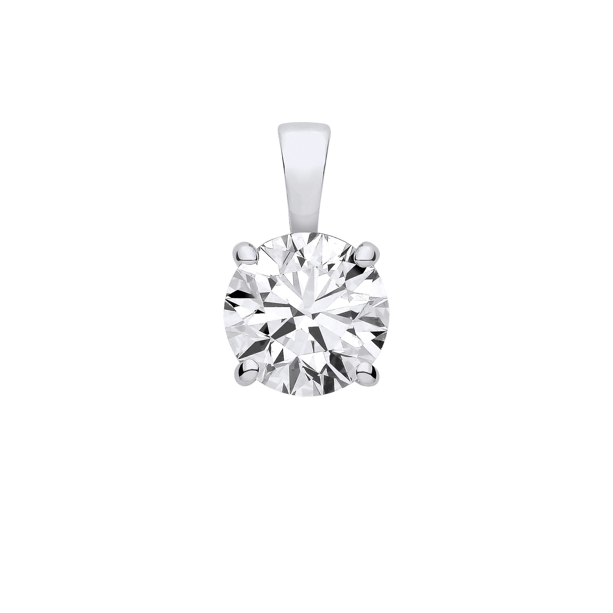 18ct White Gold 2.00ctw LAB GROWN Diamond Pendant IGI Certified - 18ct Gold