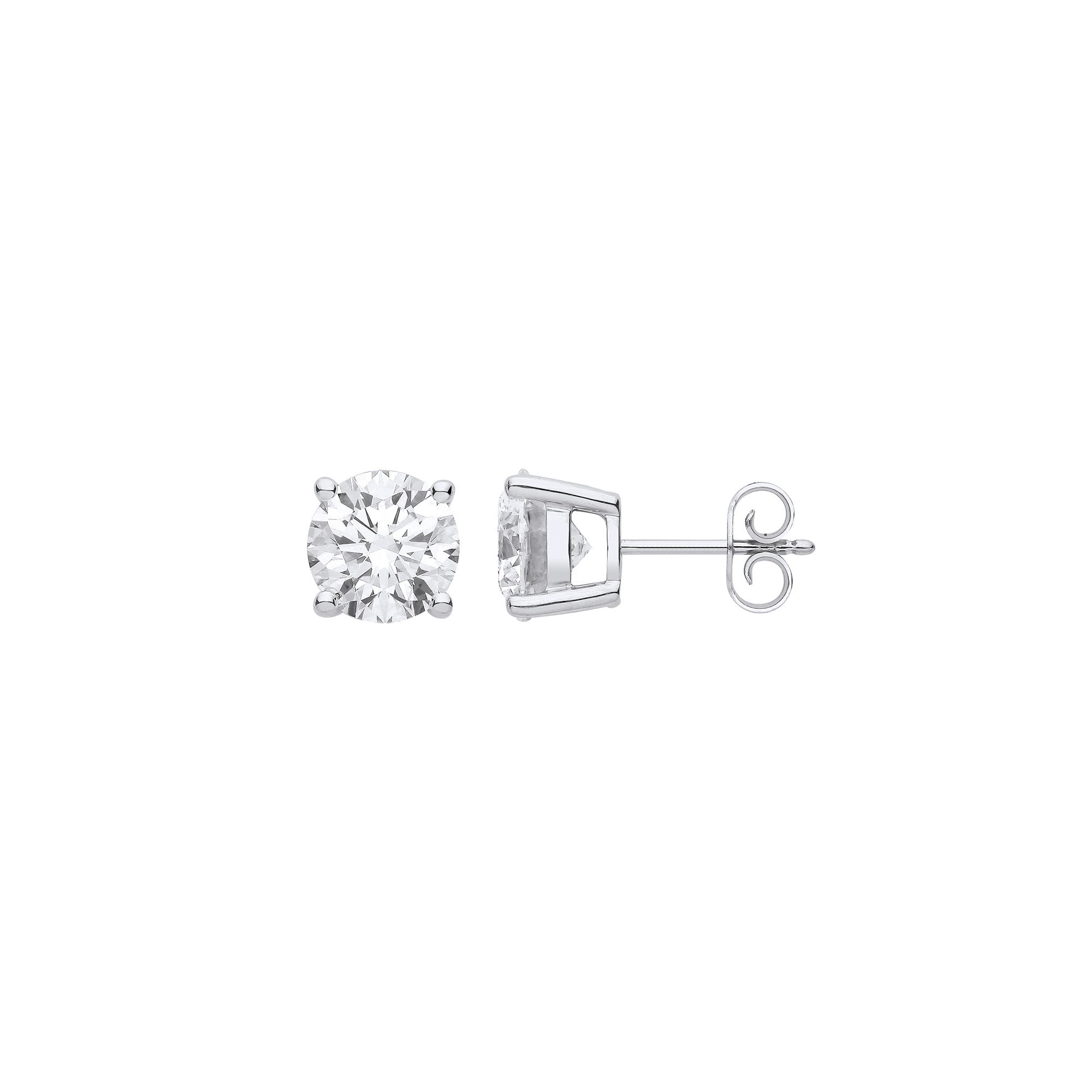 18ct White Gold 2.00ctw LAB GROWN Diamond Earrings IGI Certified - 18ct Gold