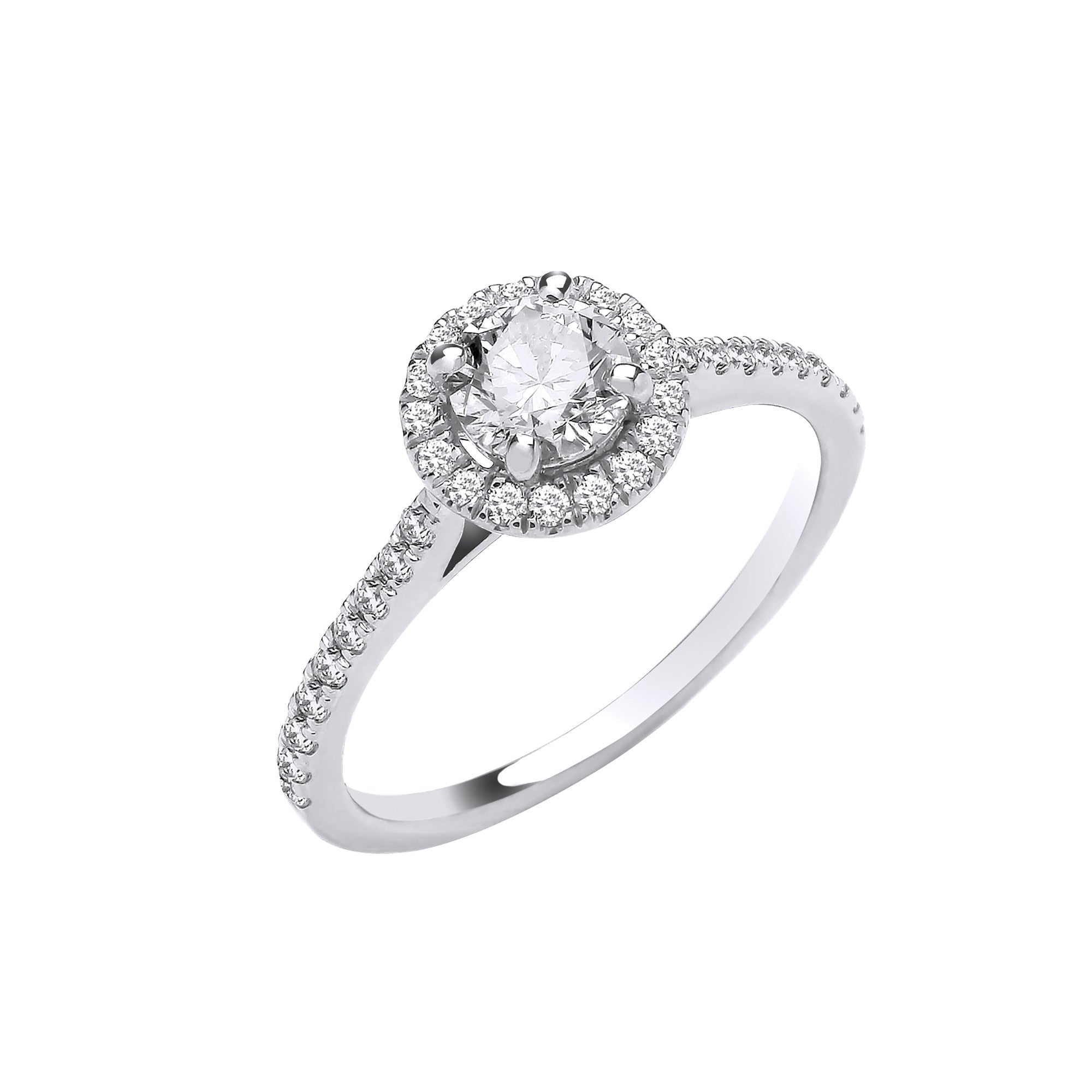 18ct White Gold 0.75ctw Ring - 18ct Gold