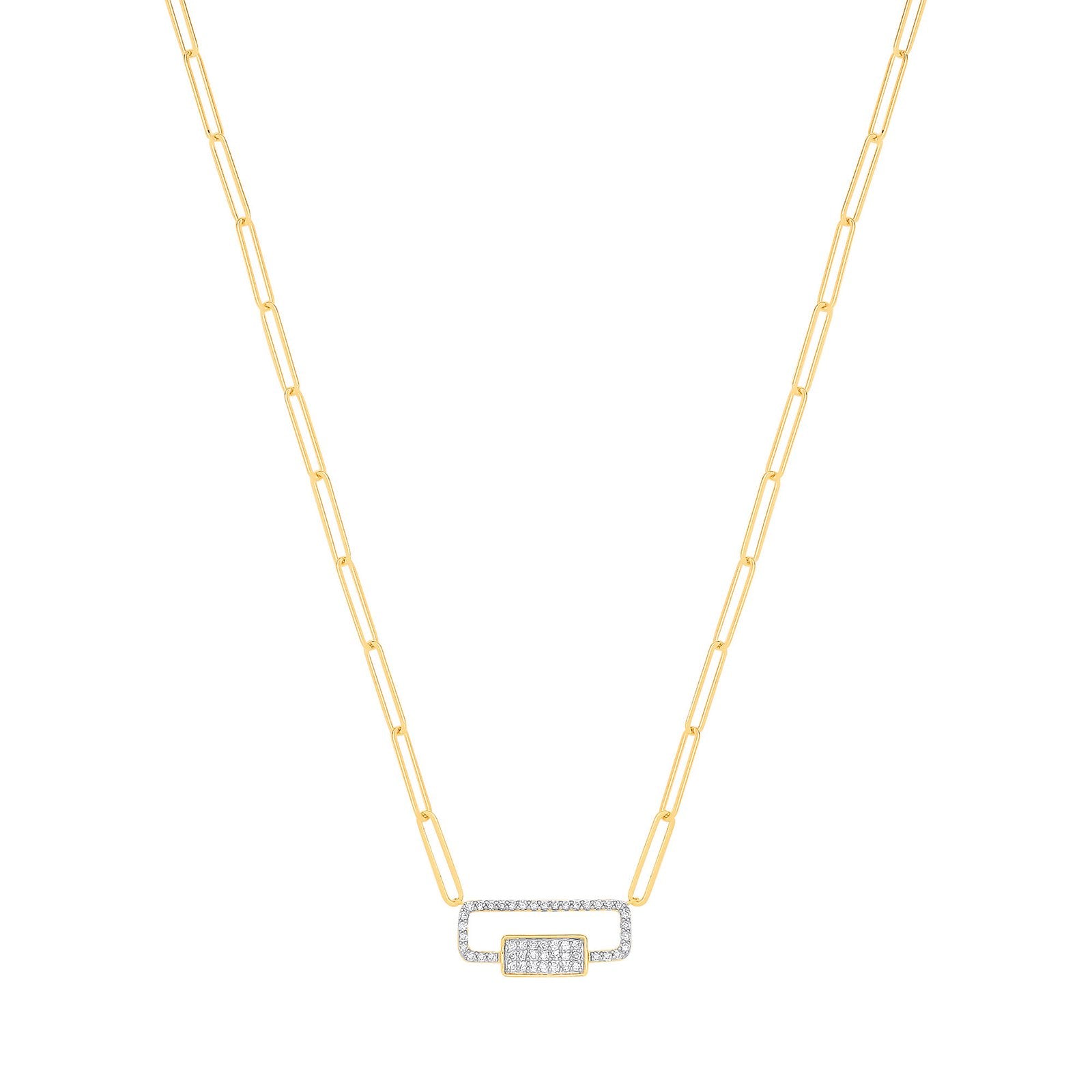 9ct Yellow Gold 0.22ctw (Chain 17")