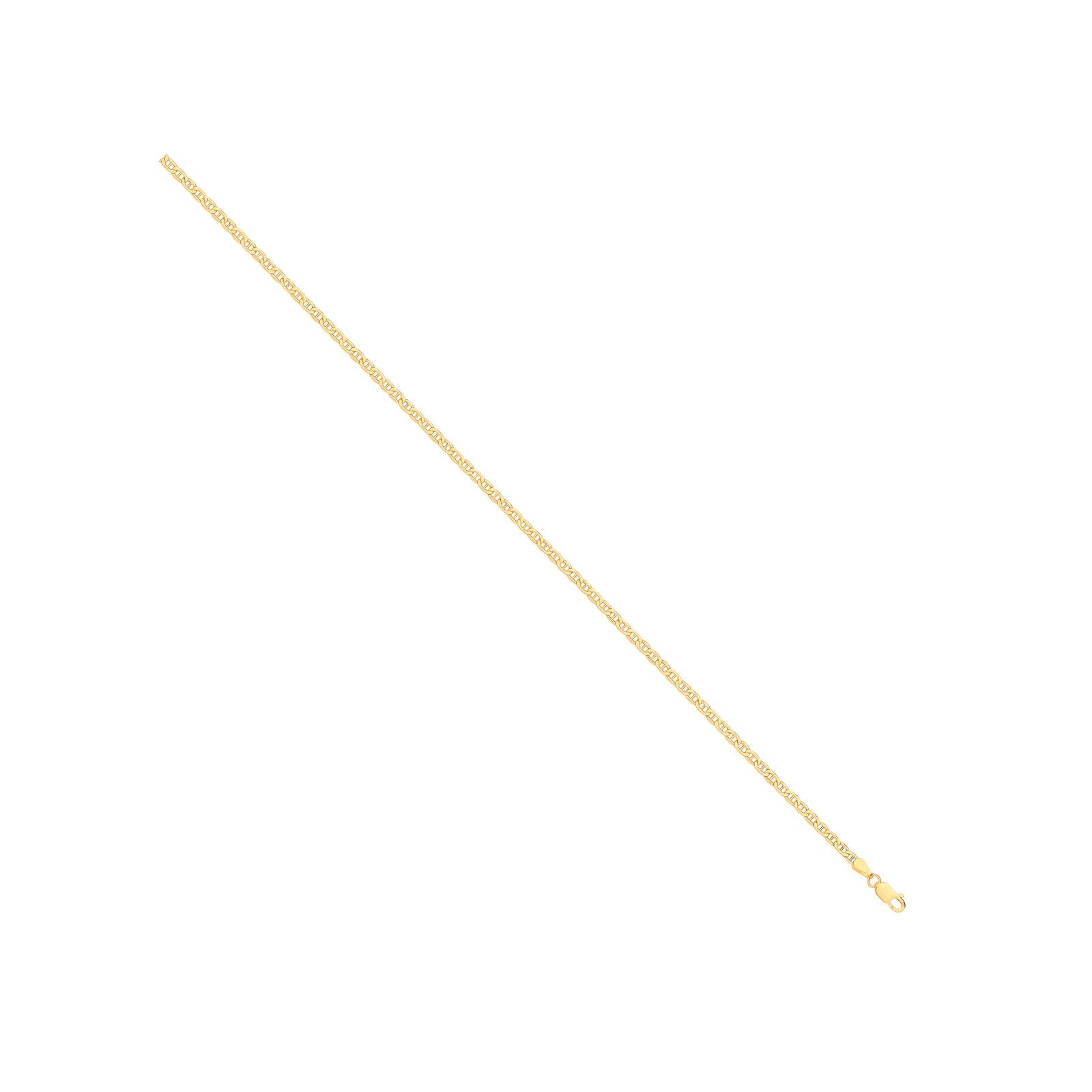 14ct Y/G Hollow Flat Anchor 2.4mm Chain
