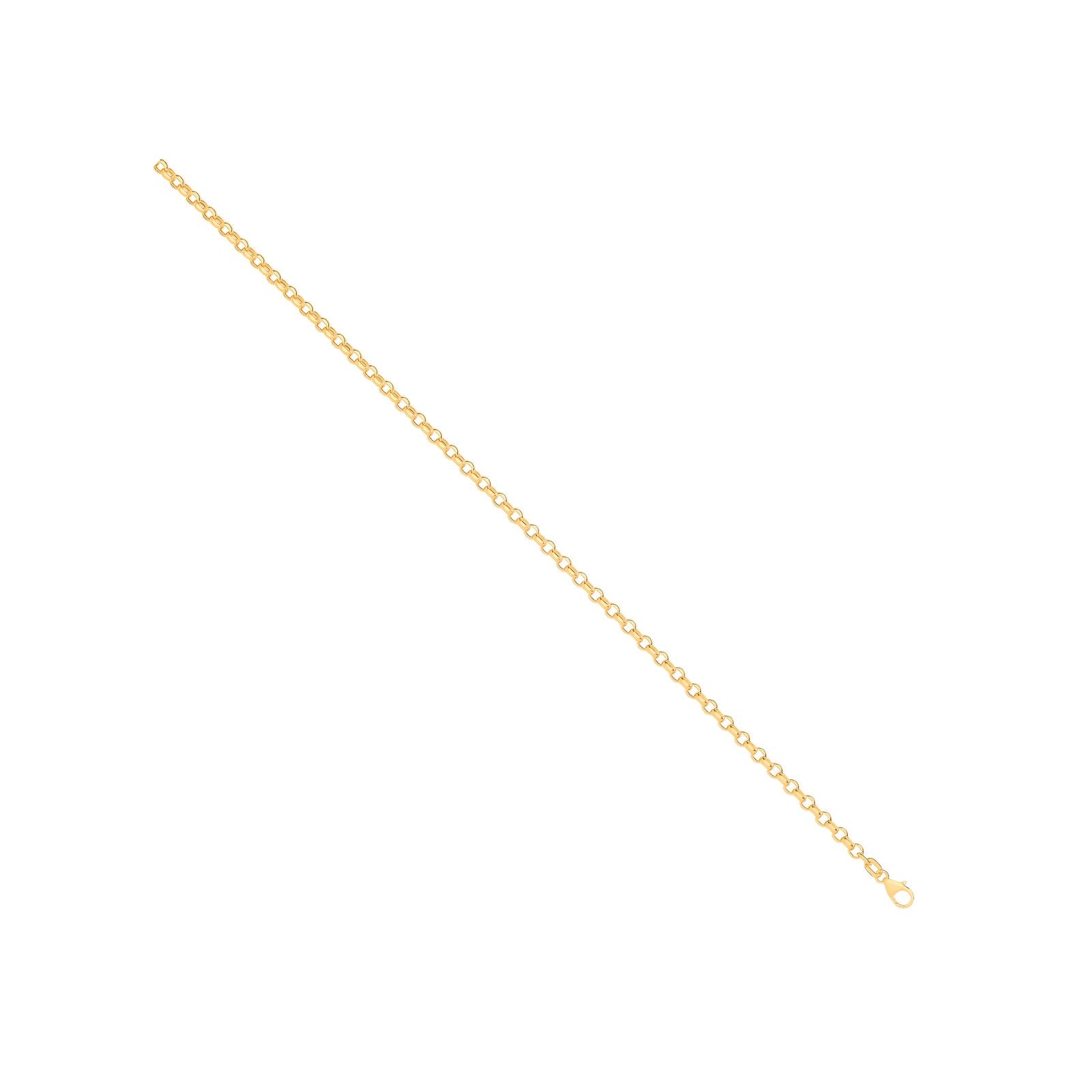 14ct Y/G Hollow Round D/C Belcher 3.3mm Chain
