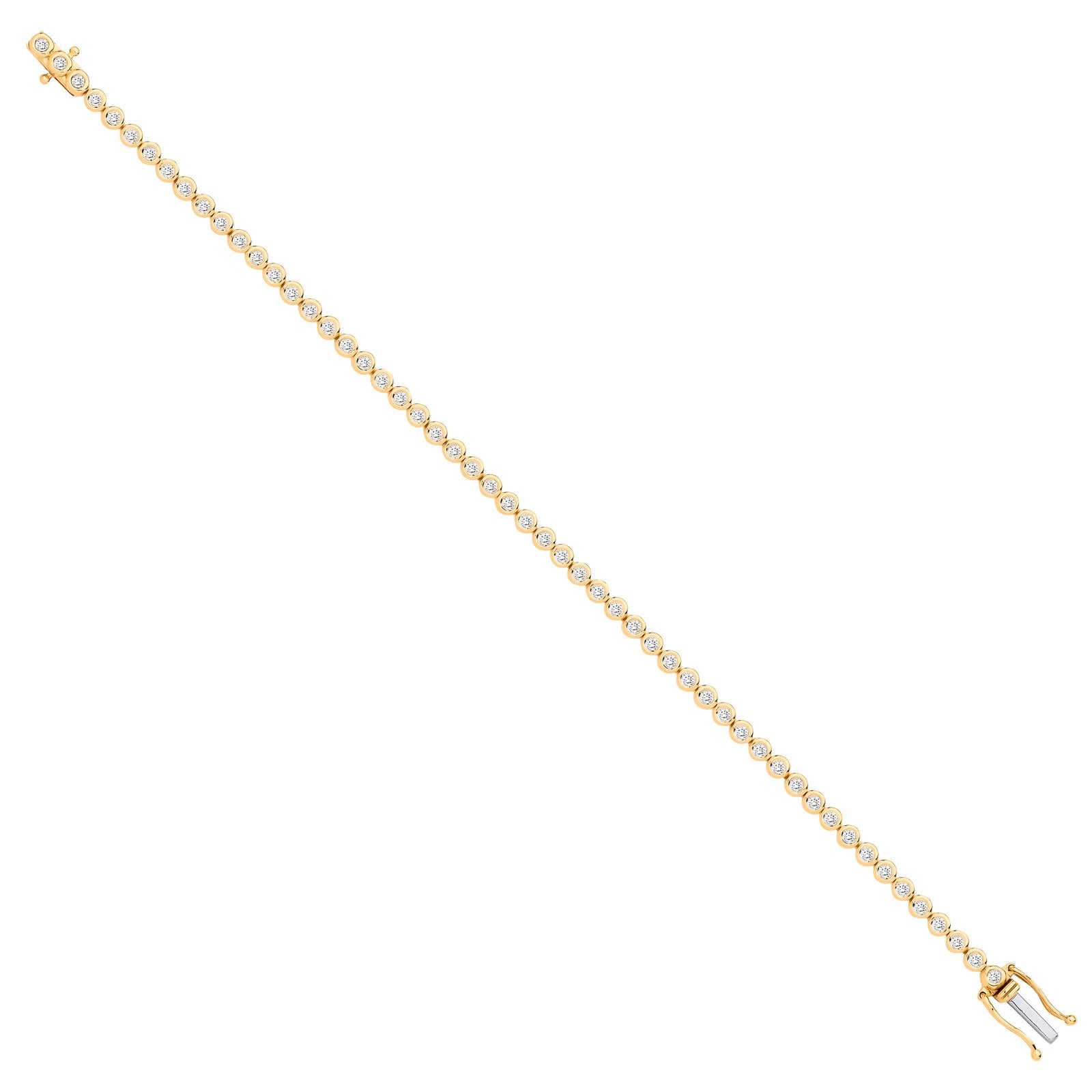9ct Yellow Gold 1.00ctw Tennis Bracelet