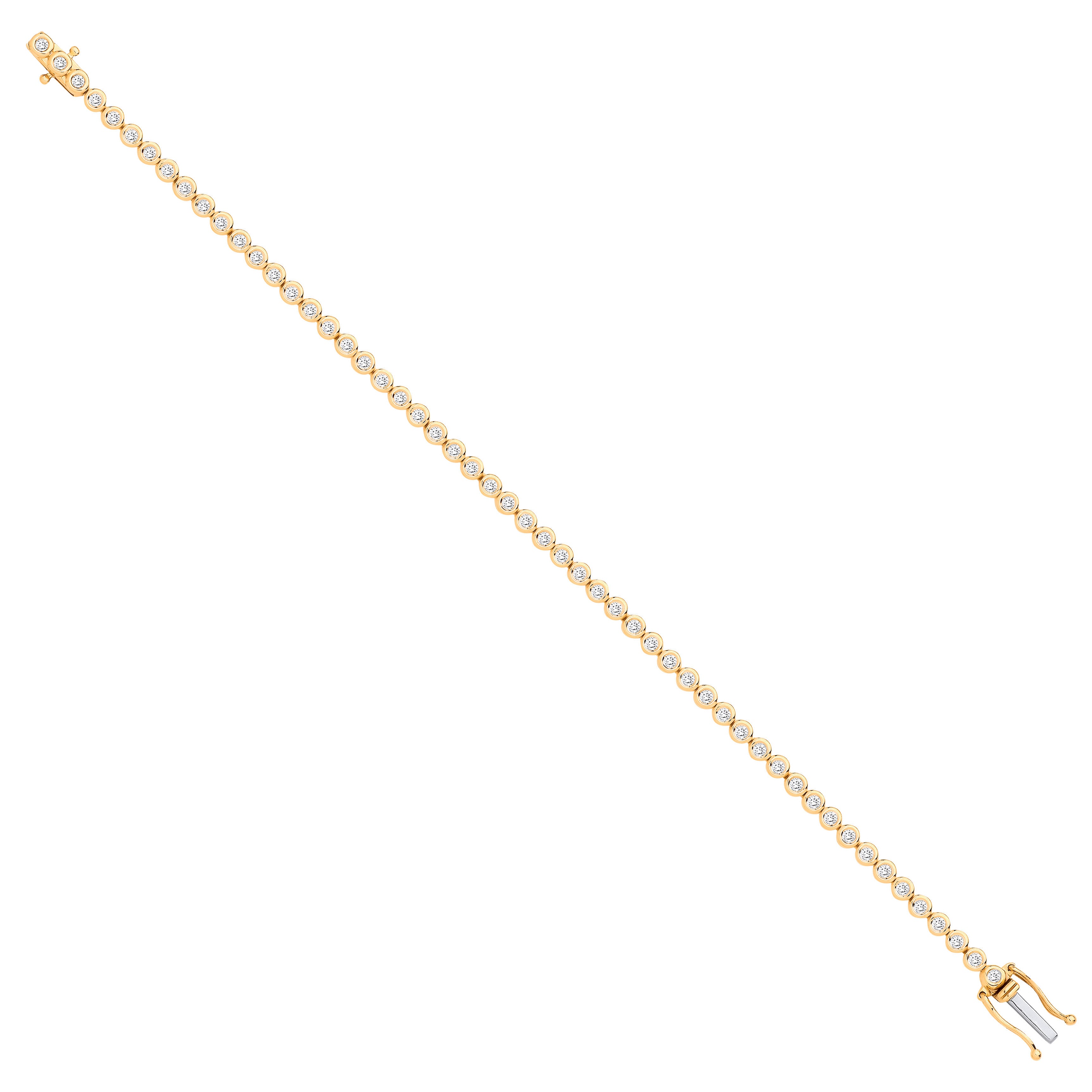 9ct Yellow Gold 1.00ctw Tennis Bracelet - 9ct Gold