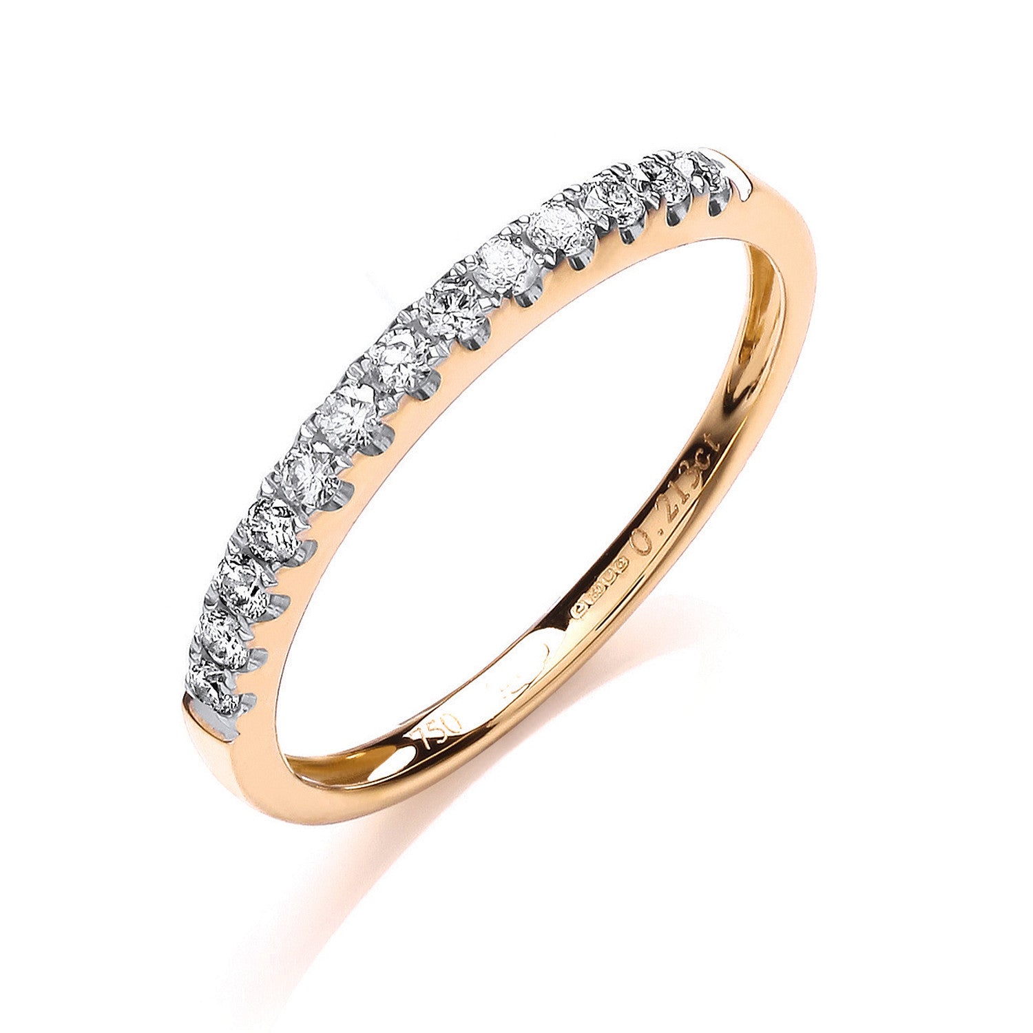18ct Yellow Gold 0.20ctw Half Eternity Ring - 18ct Gold