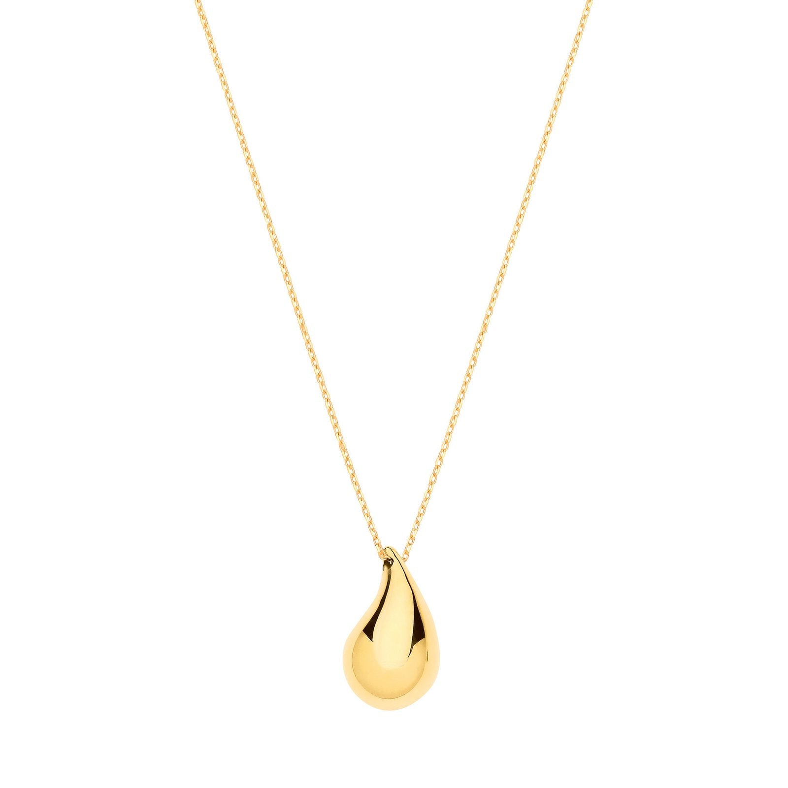 Y/G Puffed Teardrop Pendant Chain