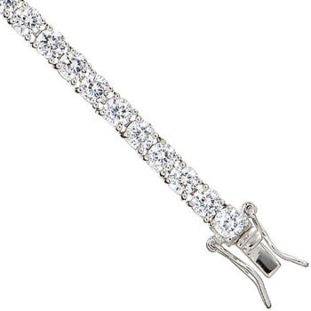 Silver 4.2mm Cubic Zirconia Tennis Baby 6" Bracelet - Silver
