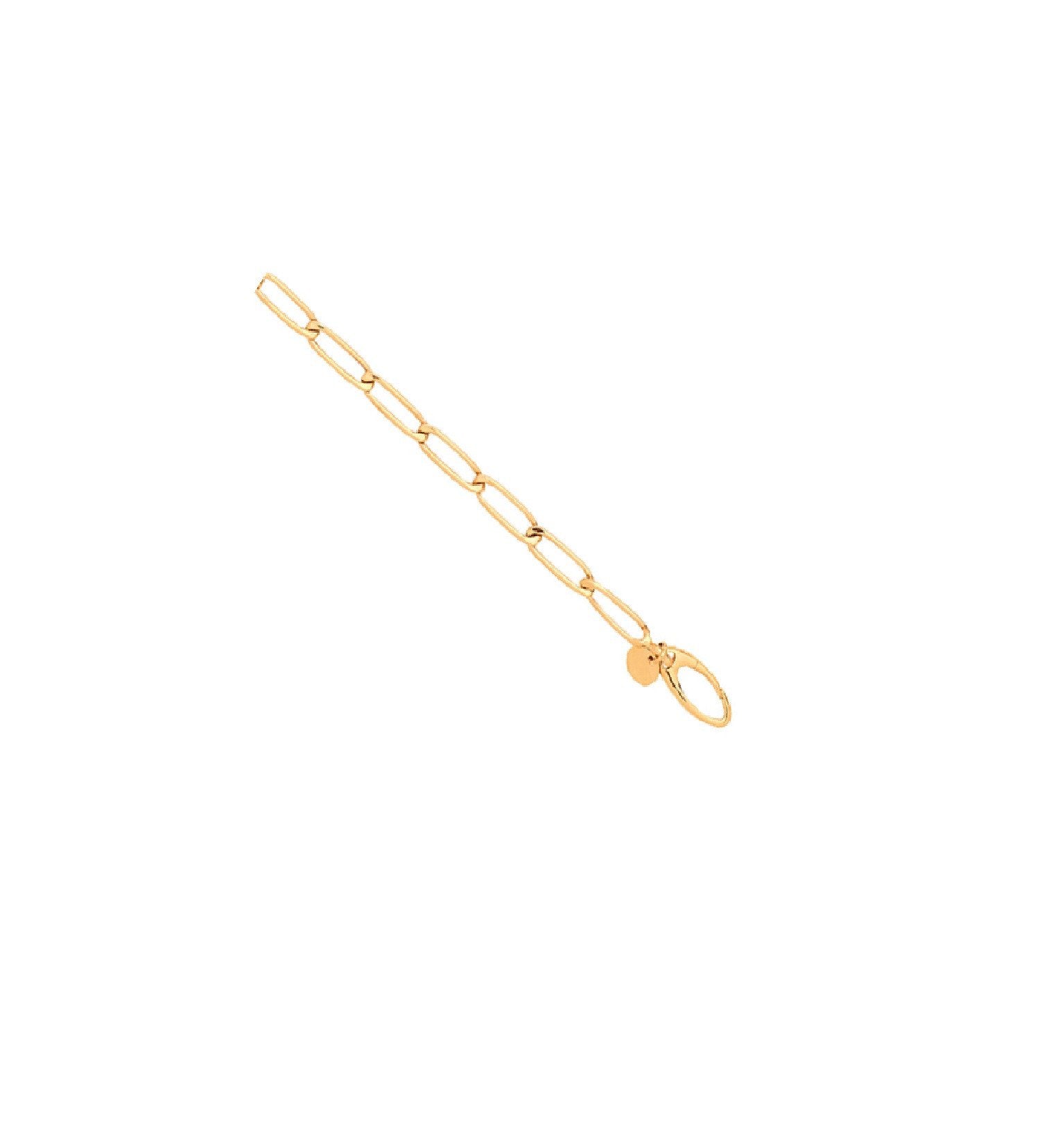 Y/G Oval Belcher with Push Spring Clasp Bracelet