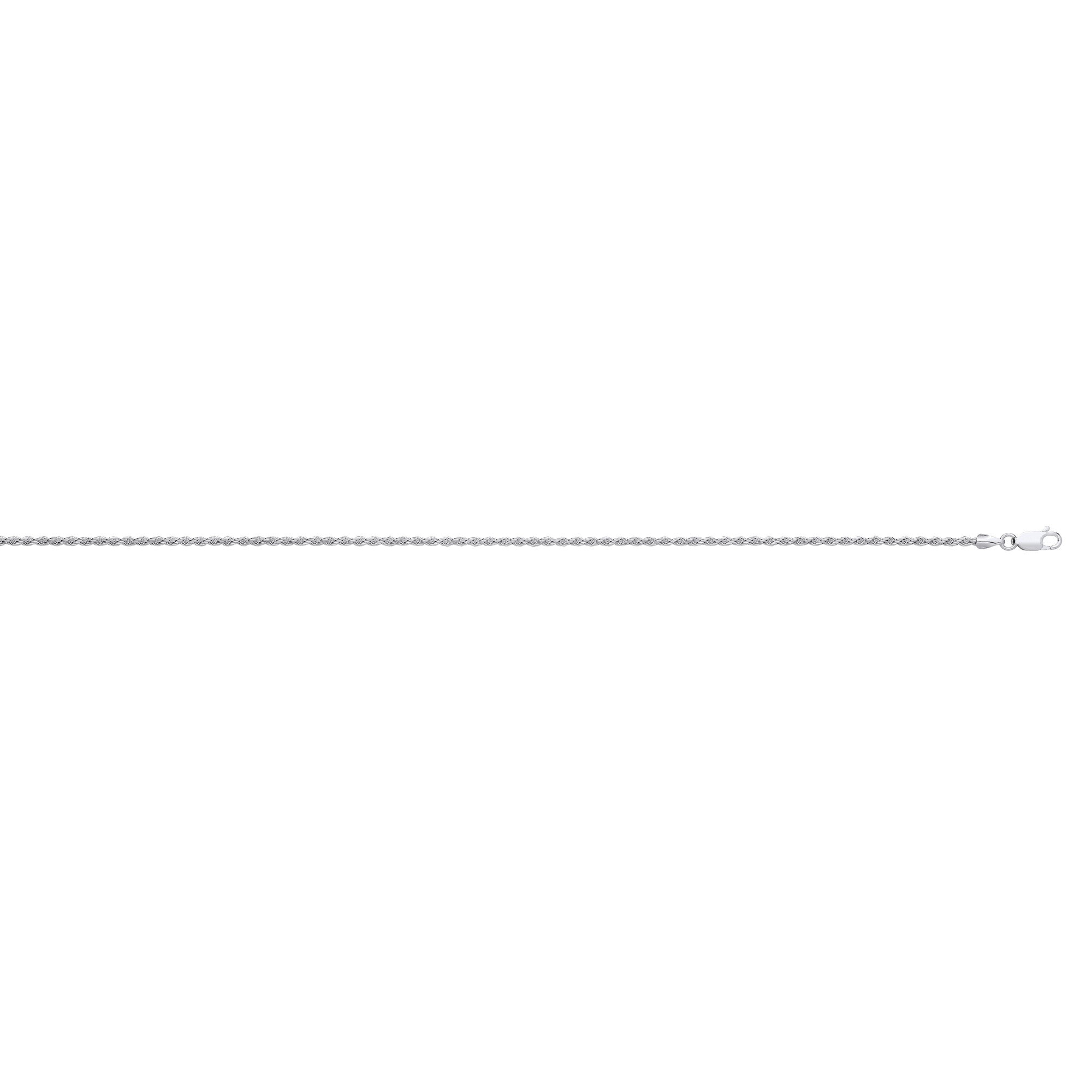 Silver 2.1mm Rope Chain - Silver