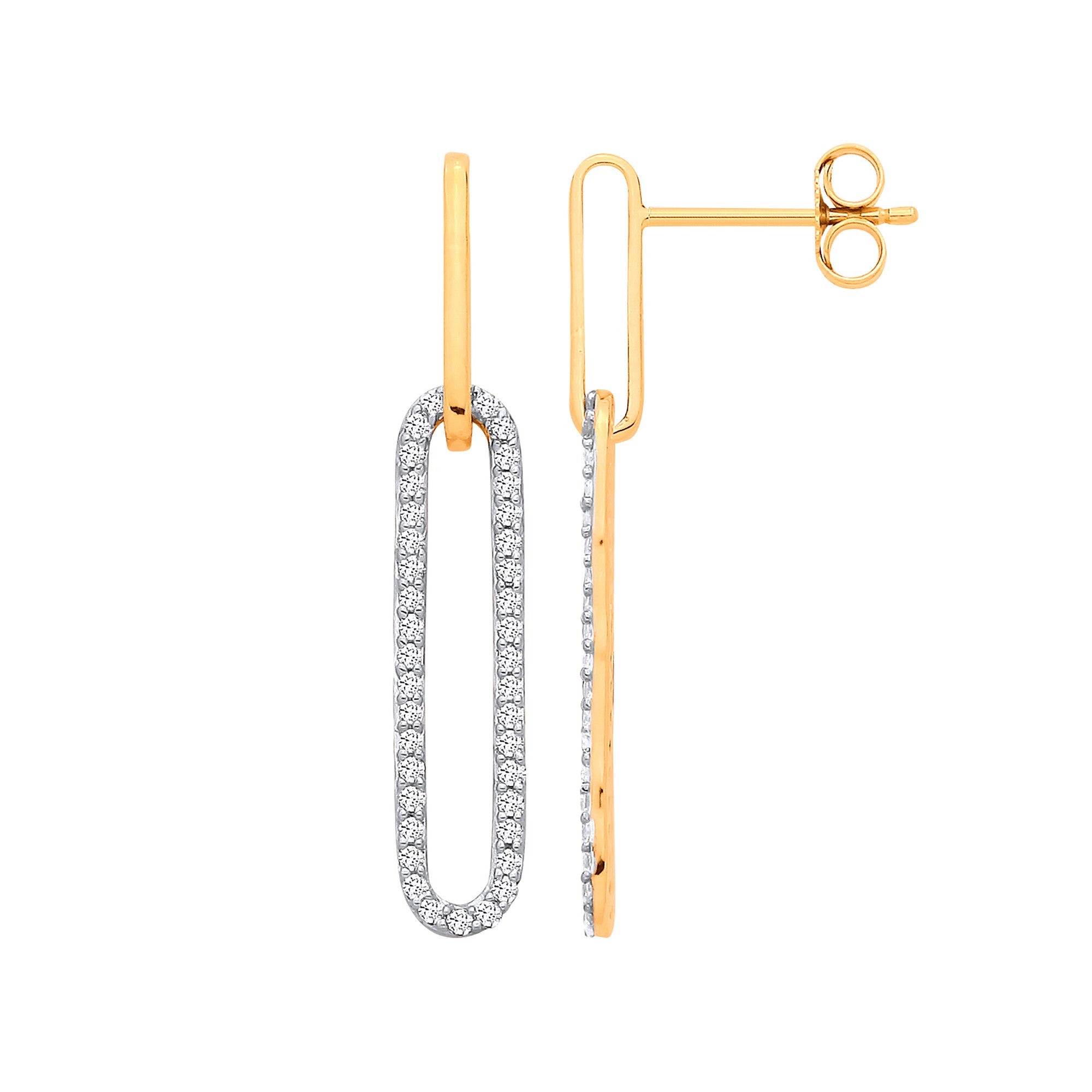 9ct Yellow Gold 0.40ctw Drop Earrings - 9ct Gold