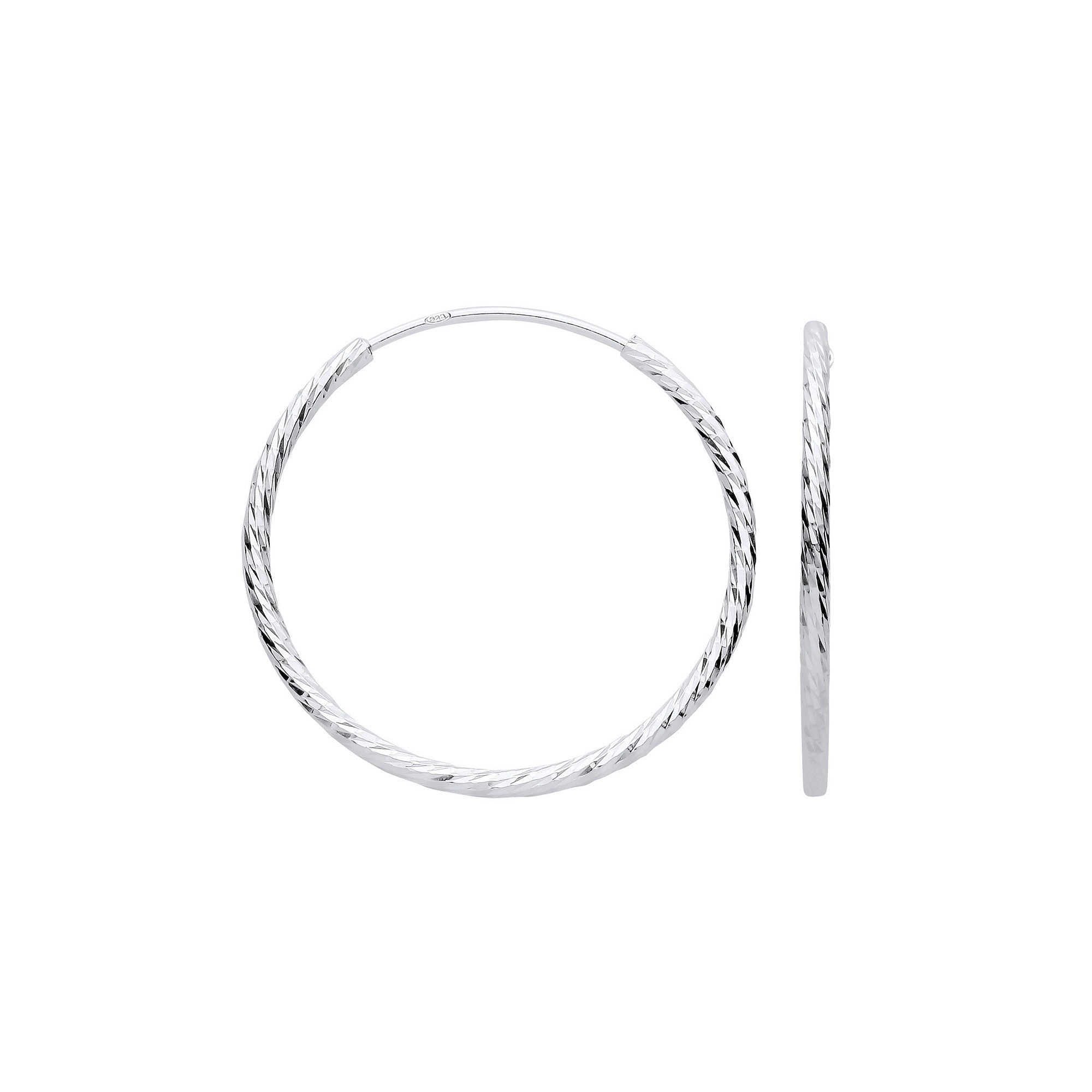 Silver 30mm Hoop Earrings - Silver