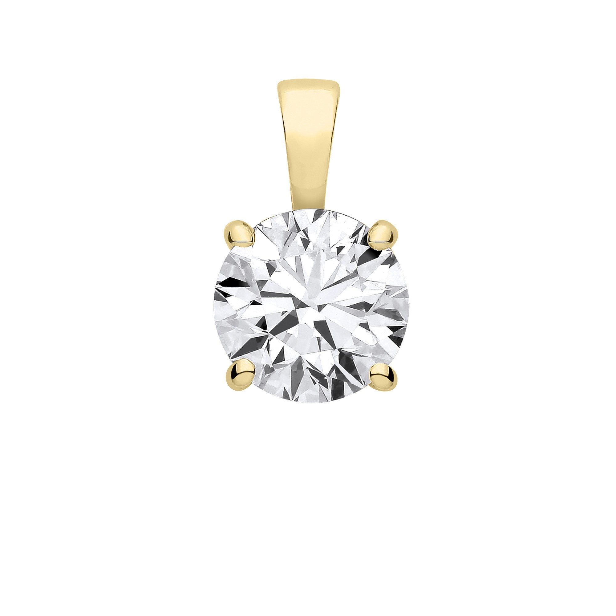 18ct Yellow Gold 3.00ctw LAB GROWN Diamond Pendant IGI Certified