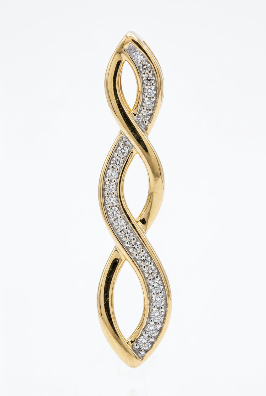 9ct Yellow Gold 0.08ct Diamond Pendant