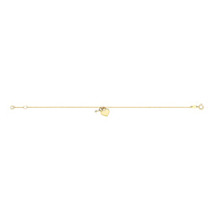 Yellow Gold Key & Heart Ladies Bracelet