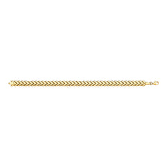 Yellow Gold Herringbone 7mm Ladies Bracelet