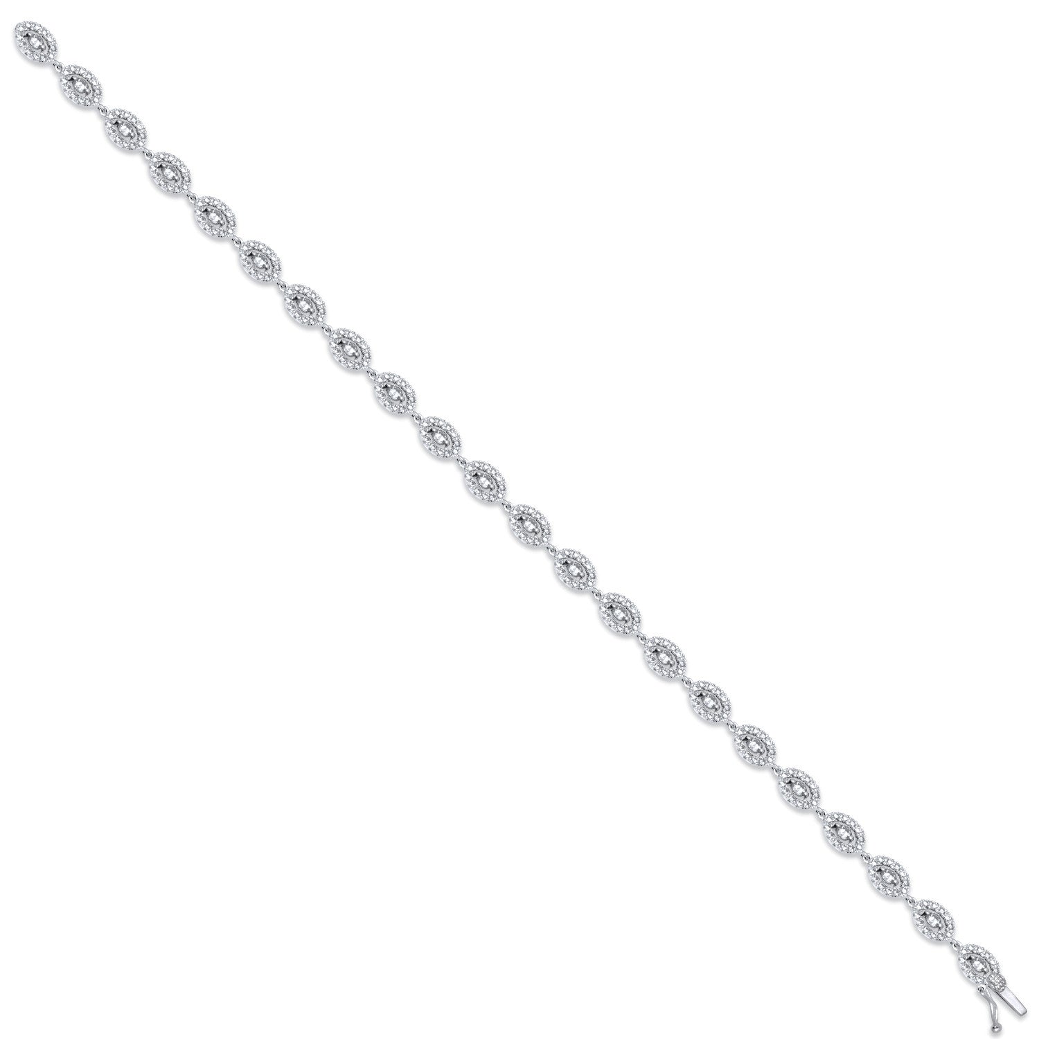 18ct White Gold 2.35ct G-VS Diamond Bracelet - 18ct Gold