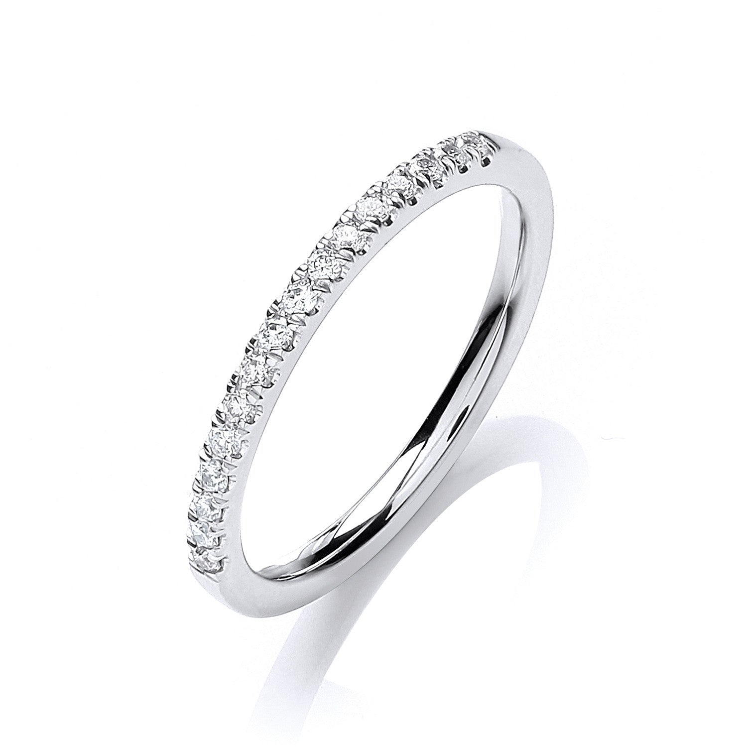18ct White Gold half ET Diamond 0.16ct Ring - No Certificate - 18ct Gold