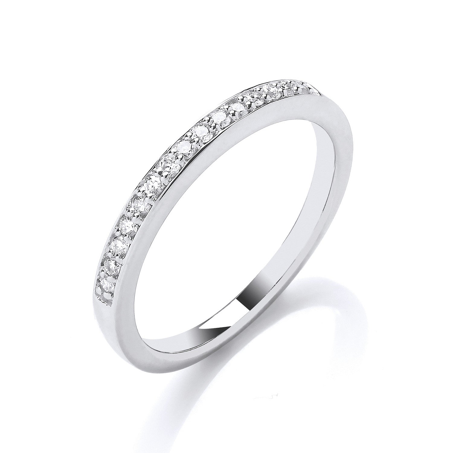 18ct White Gold 0.14ct Half Eternity Ring - 18ct Gold