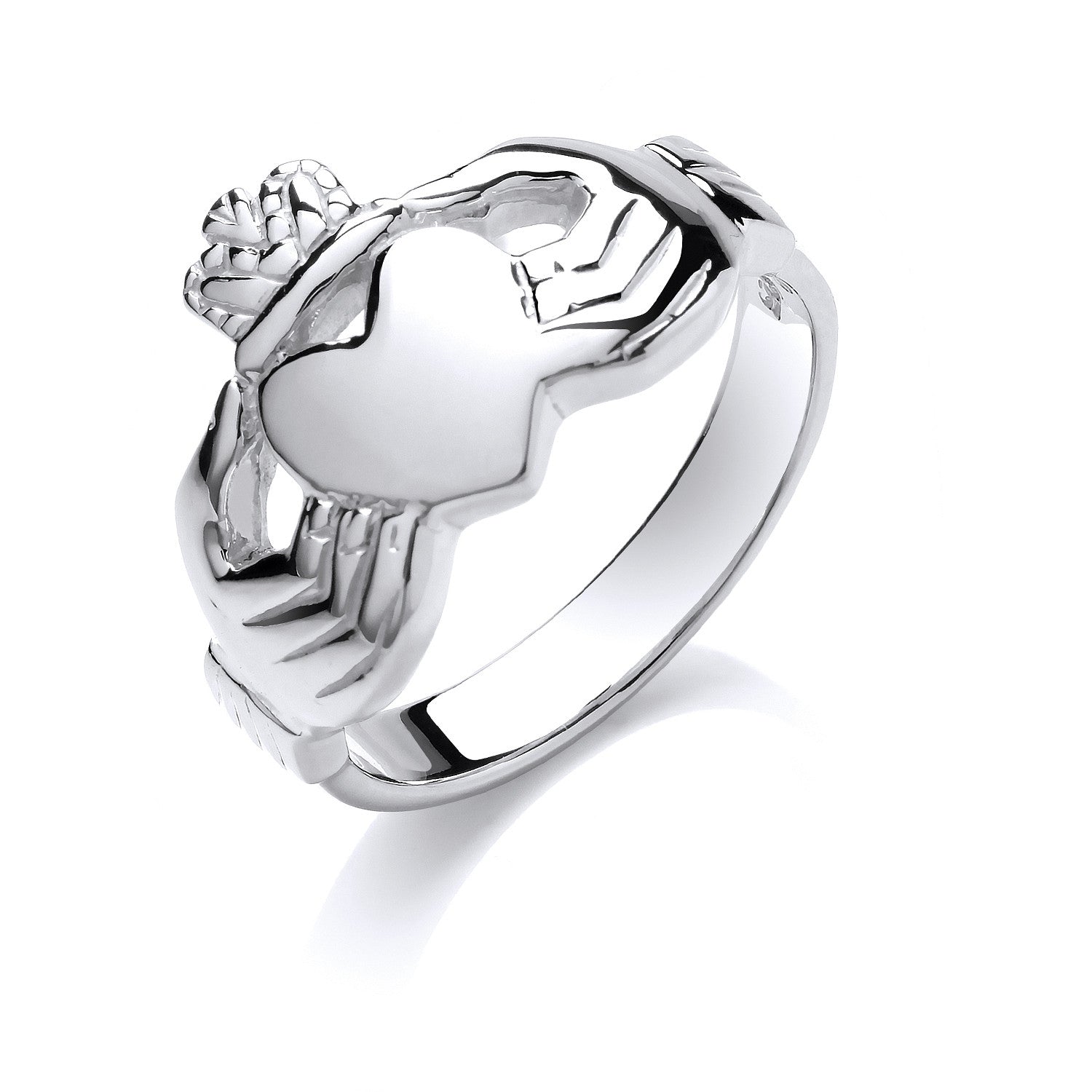 Silver Gents Claddagh Ring - Silver
