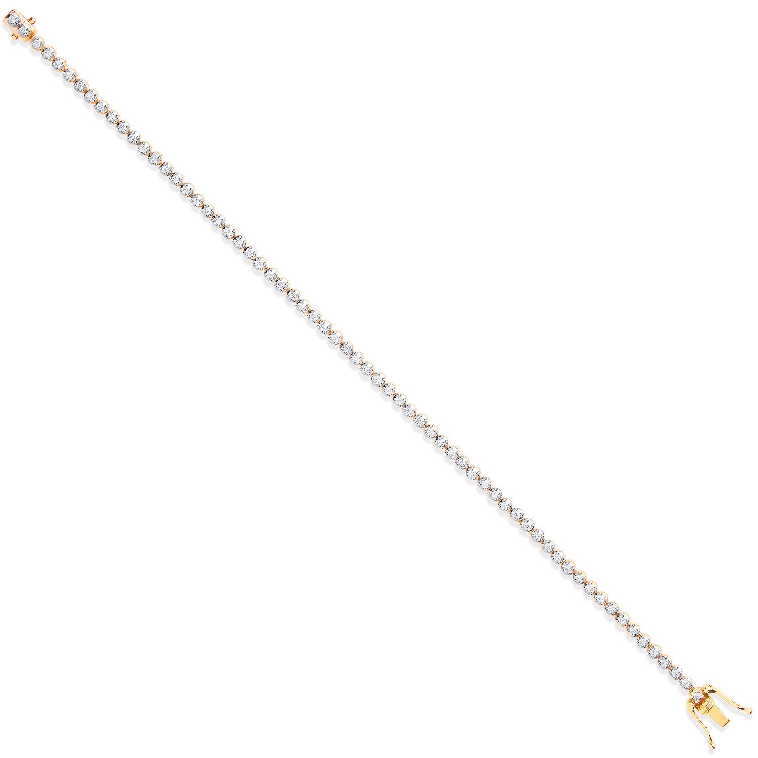 18ct Yellow Gold 1.00ctw Diamond Tennis Bracelet - 18ct Gold