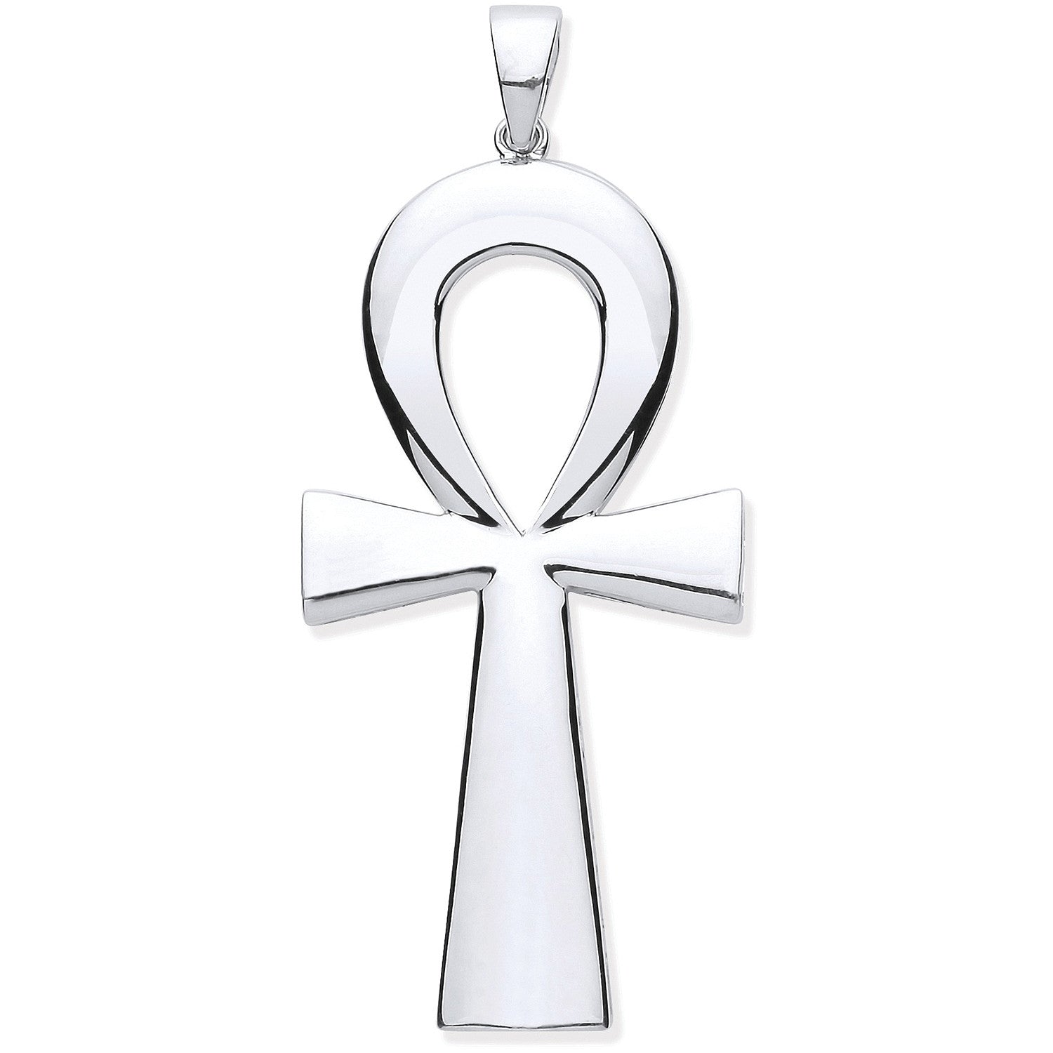 Silver Large Ankh Cross - Key of Life - Silver