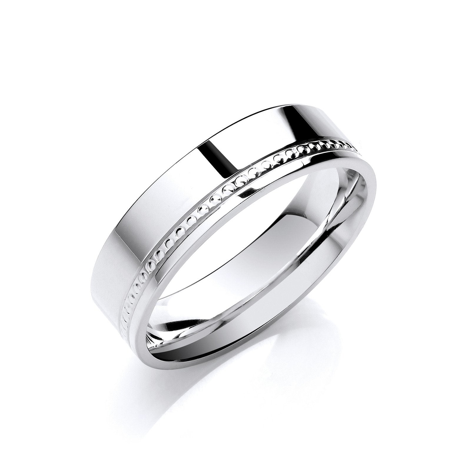 6mm Flat Court Mill Grain Illusion Setting