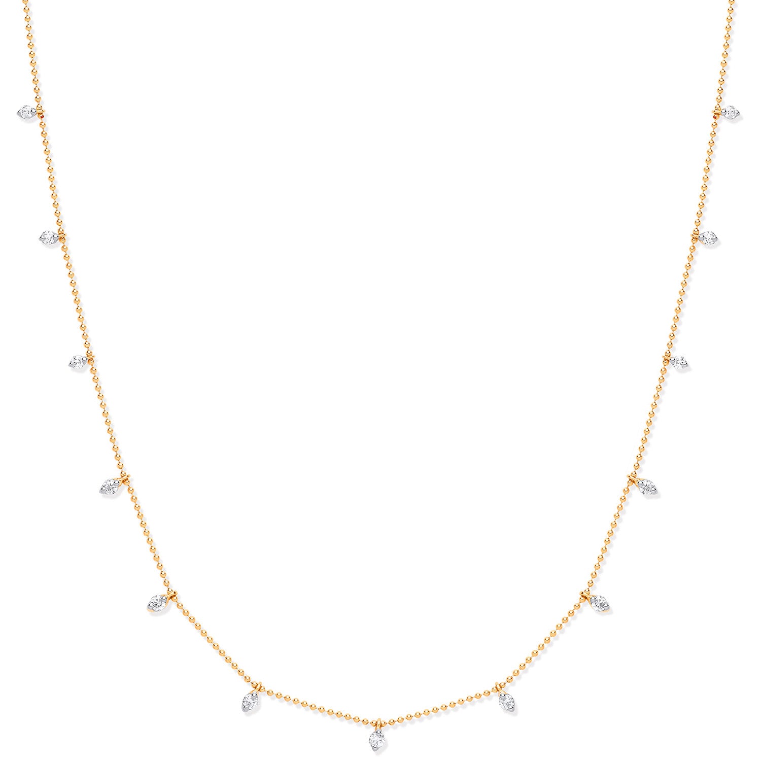 18ct Yellow Gold 0.50ctw Diamond Set (18in/45cm) Chain - 18ct Gold