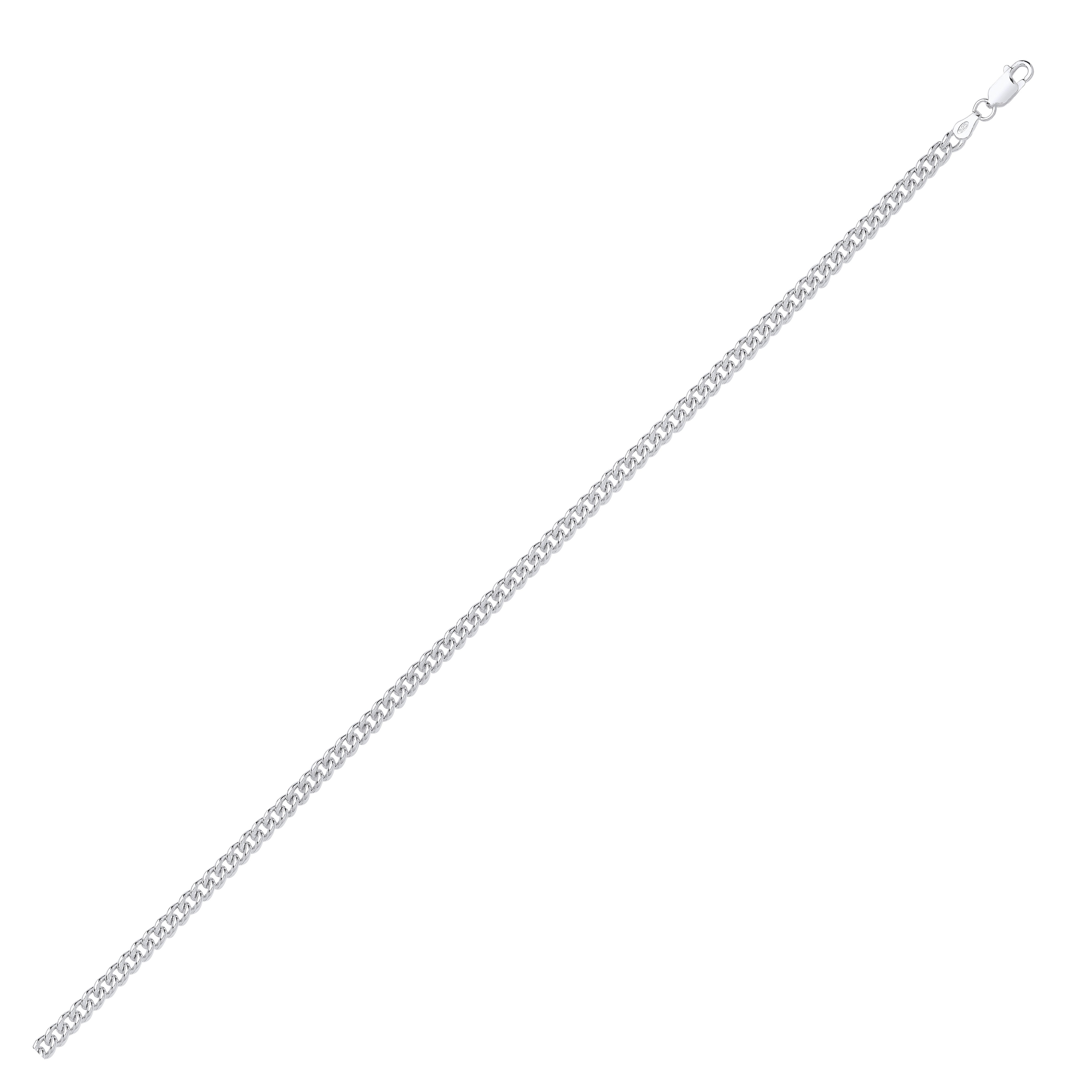 Silver 4.5mm Hollow Curb Chain - Silver