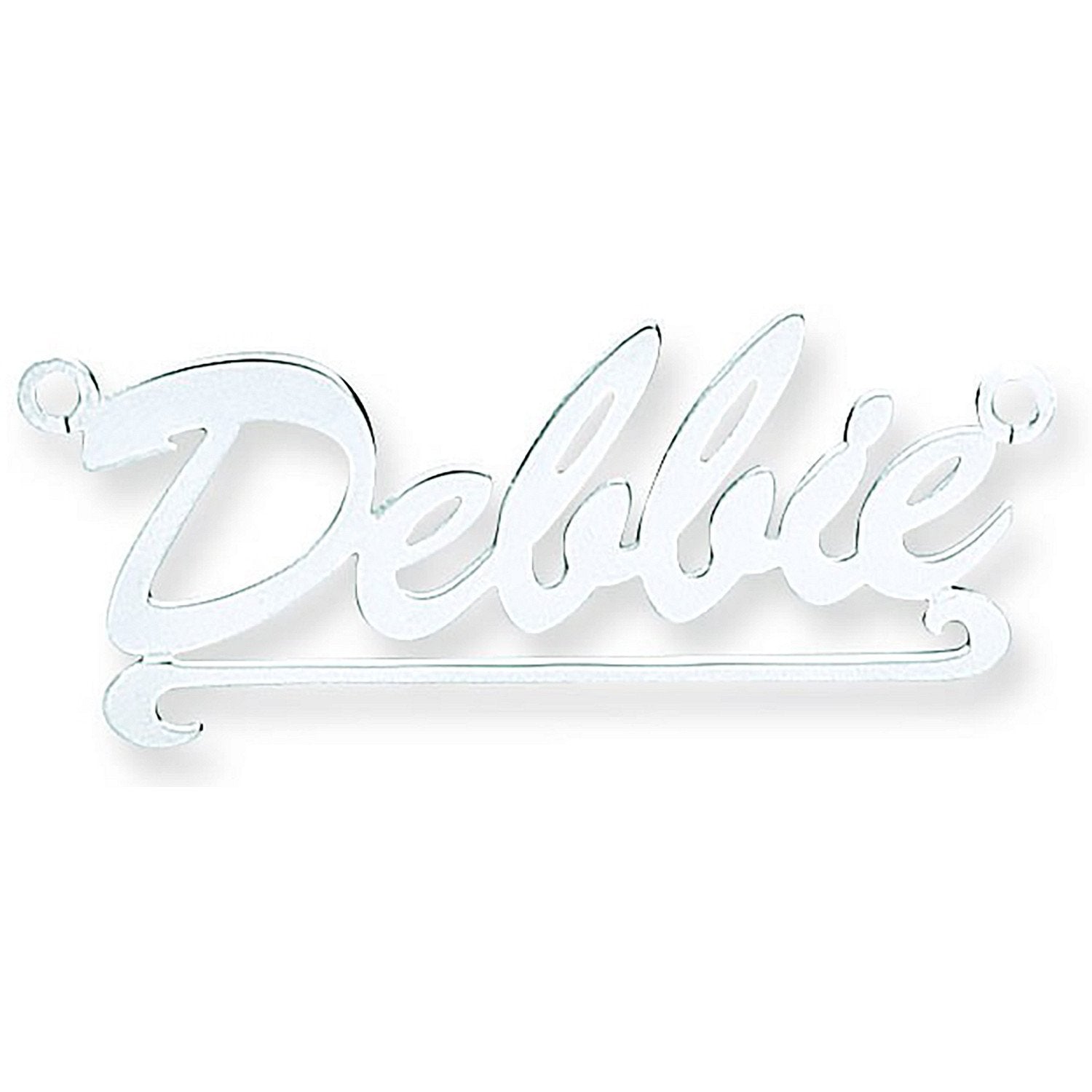 Silver Script Scroll Nameplate with 16"/18"/20" chain