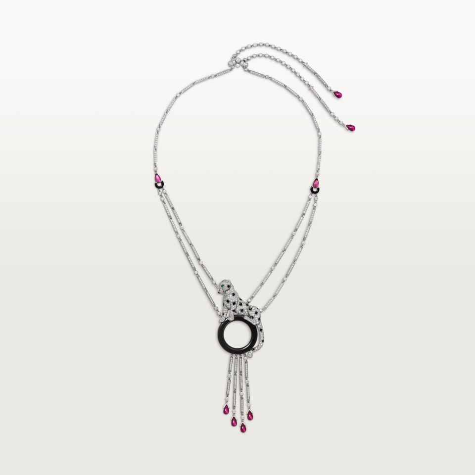 Cartier Panthère de Cartier Necklace White Gold Rubellites Diamonds