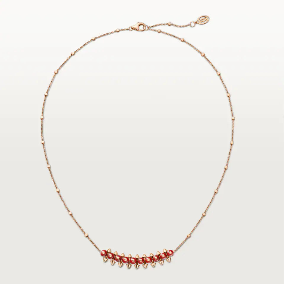Cartier Clash de Cartier Pendant Red-Dyed Agate 18K Rose Gold