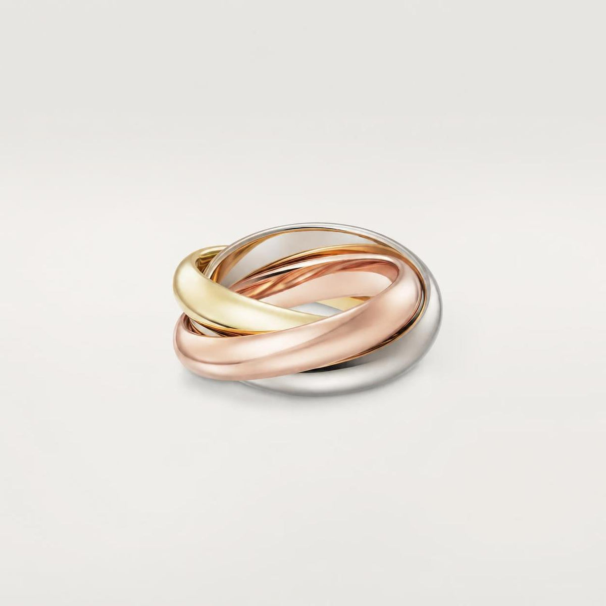 Cartier Trinity Ring Large Model 18K White, Yellow & Rose Gold
