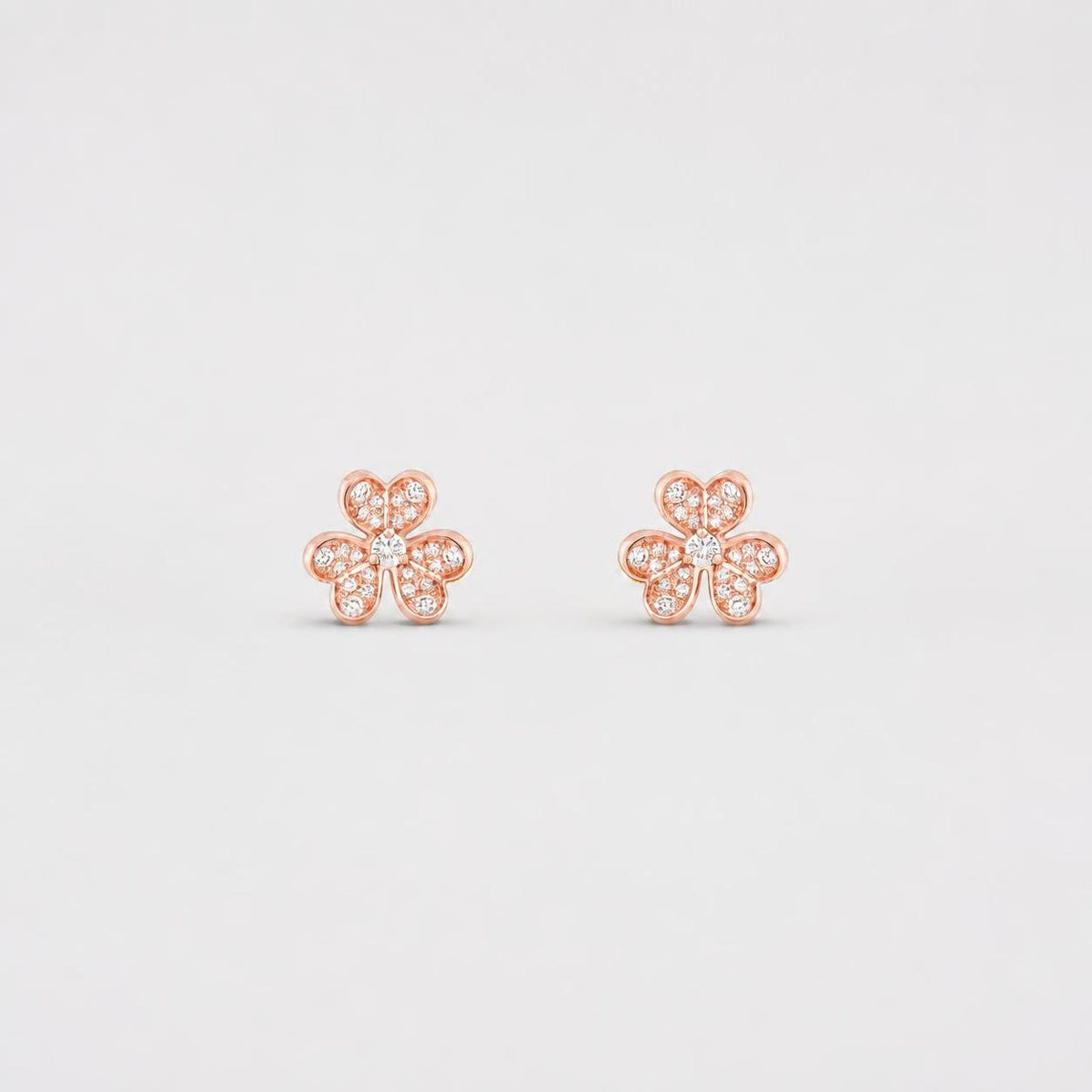 Van Cleef & Arpels Frivole Diamond Small Earrings 18K Rose Gold