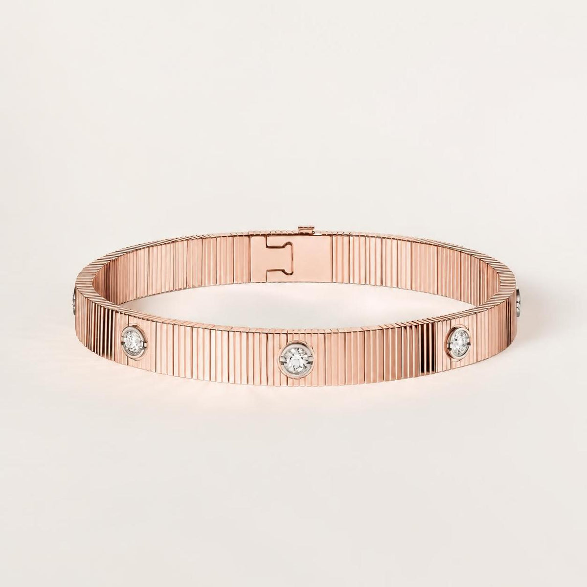 Cartier Love Unlimited Bracelet Flexible Diamonds 18K Rose & White Gold